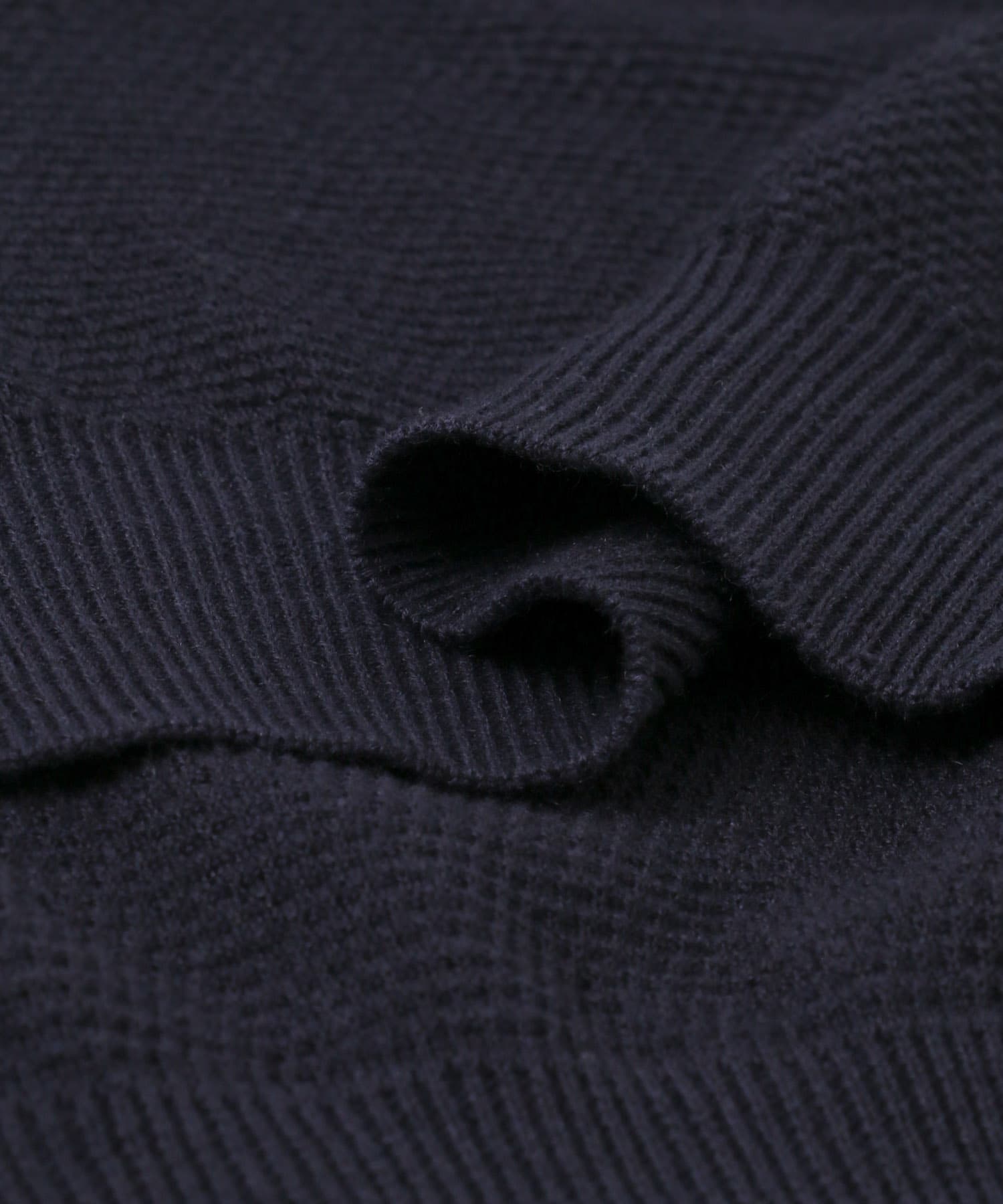 『WEB限定』変形カノコ半袖ニットポロ NAVY M