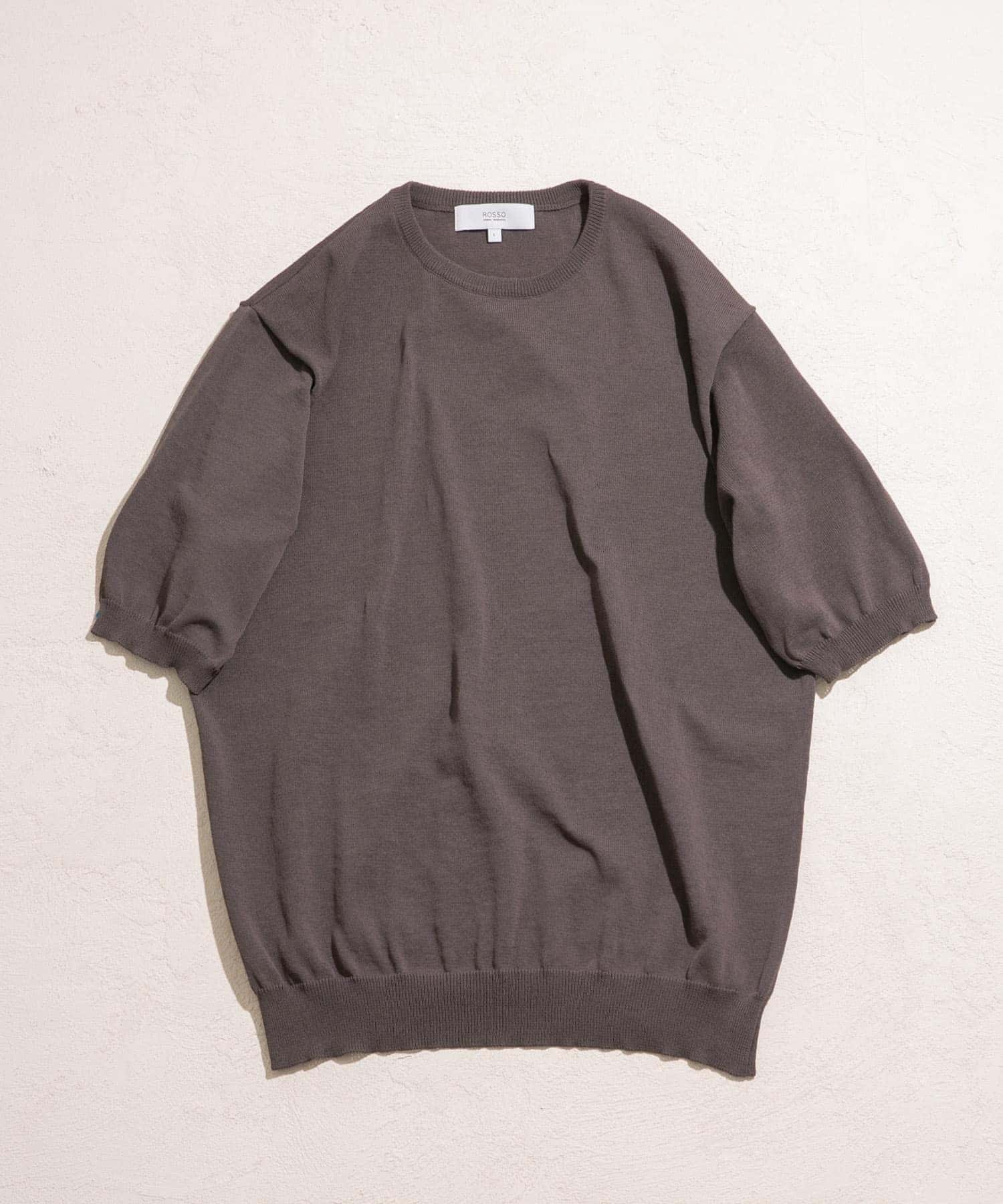 『UR TECH ひやサラクール』AIRDRY半袖クルーニット CHARCOAL L