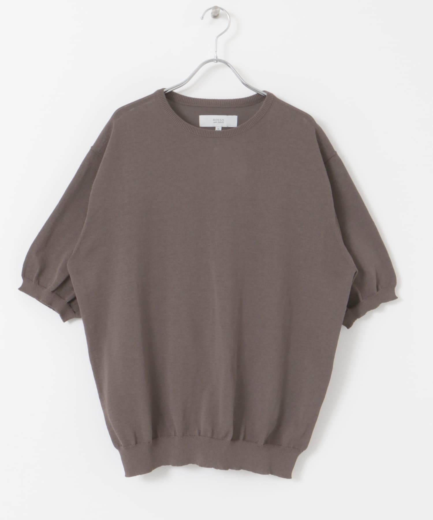 『UR TECH ひやサラクール』AIRDRY半袖クルーニット CHARCOAL M
