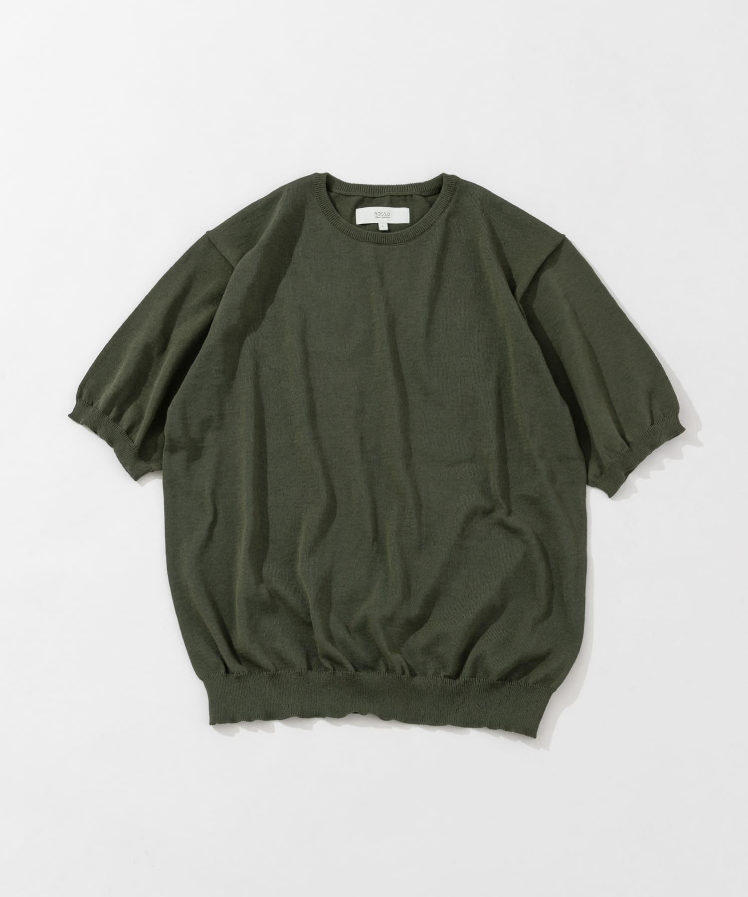 『UR TECH ひやサラクール』AIRDRY半袖クルーニット KHAKI M