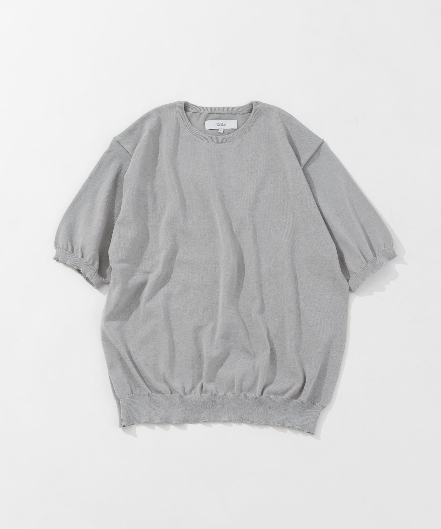 『UR TECH ひやサラクール』AIRDRY半袖クルーニット ICE GRAY M