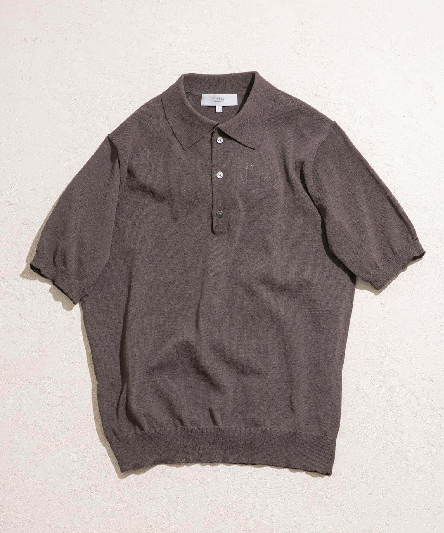 『UR TECH ひやサラクール』AIRDRY半袖ニットポロ CHARCOAL L