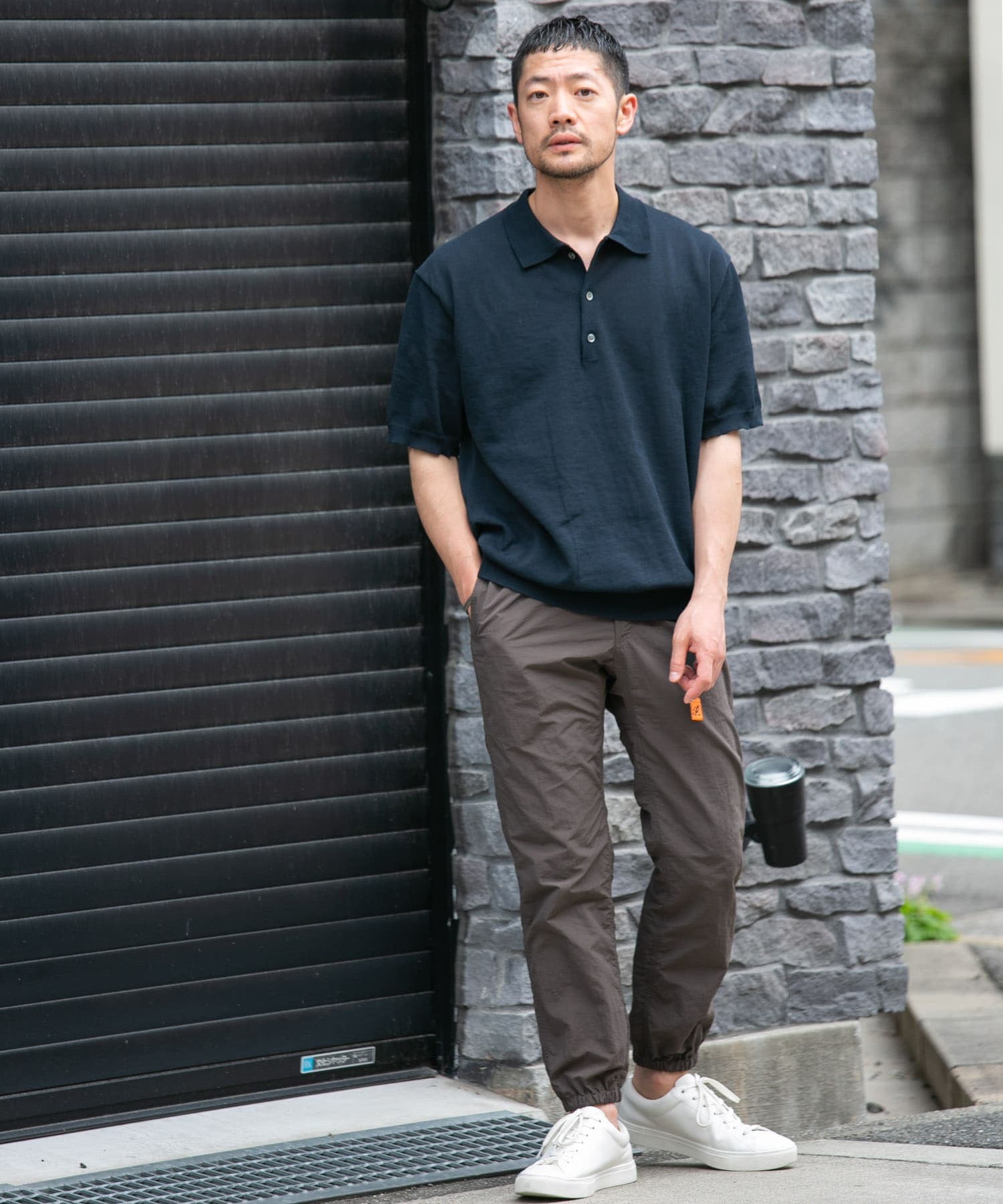 『UR TECH ひやサラクール』AIRDRYリラックスポロ NAVY L