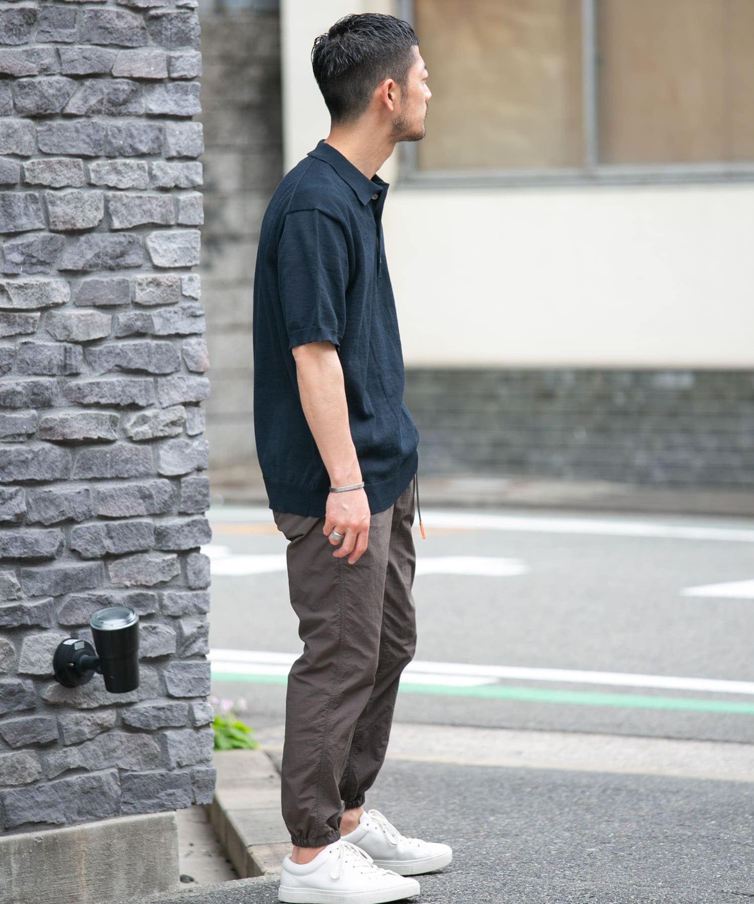 『UR TECH ひやサラクール』AIRDRYリラックスポロ NAVY L