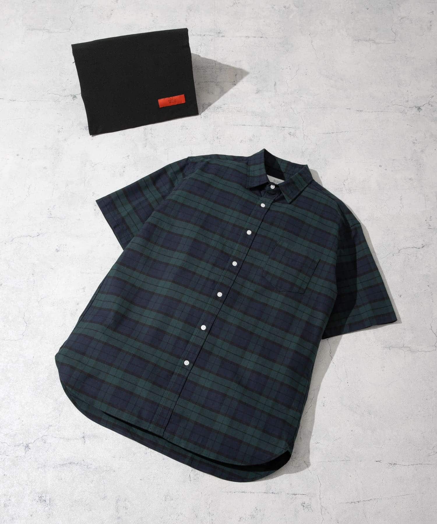 『抗菌/消臭』『XXLサイズあり』ハイパフォーマンスオックス半袖シャツ BLK WATCH S