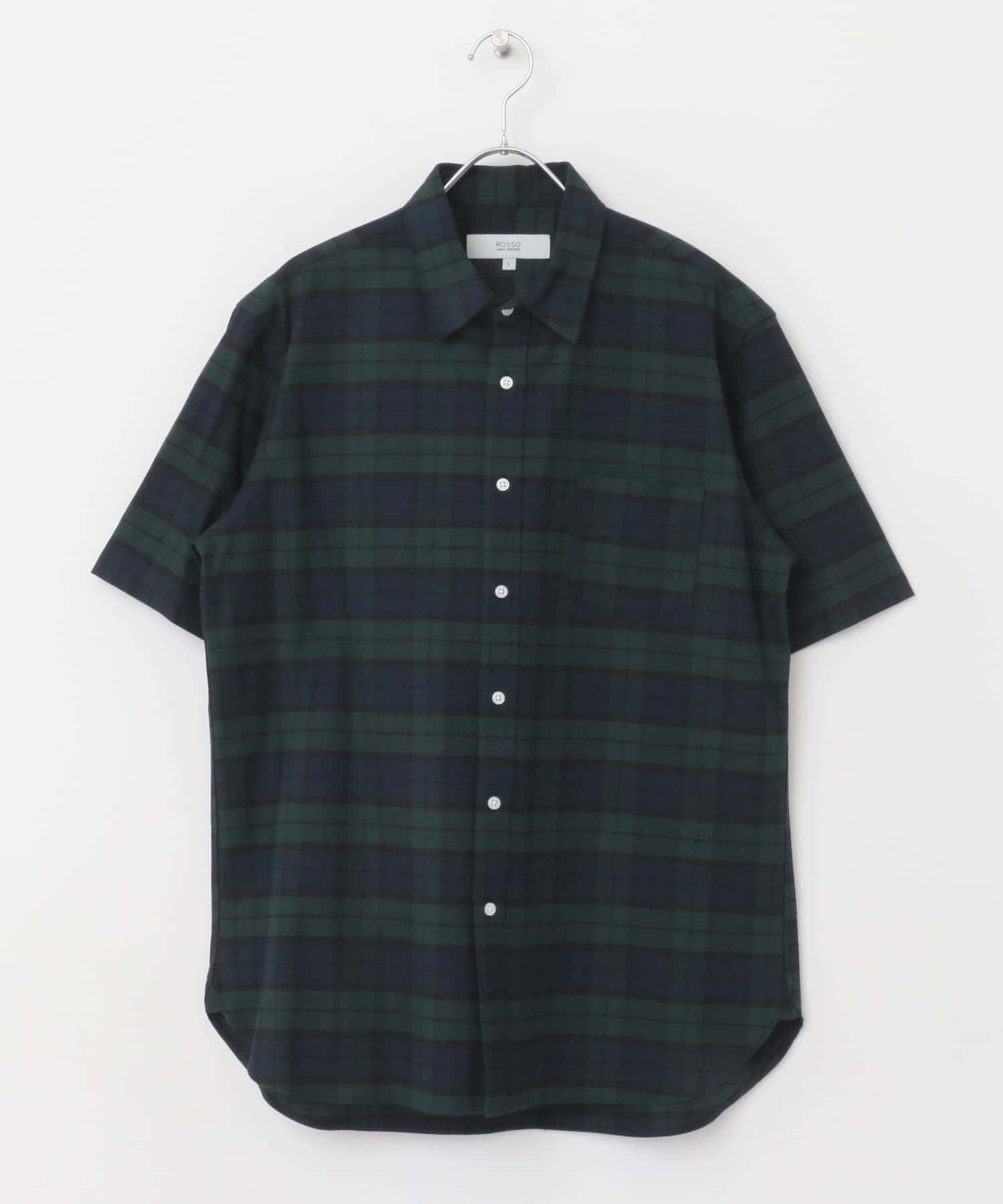 『抗菌/消臭』『XXLサイズあり』ハイパフォーマンスオックス半袖シャツ BLK WATCH S