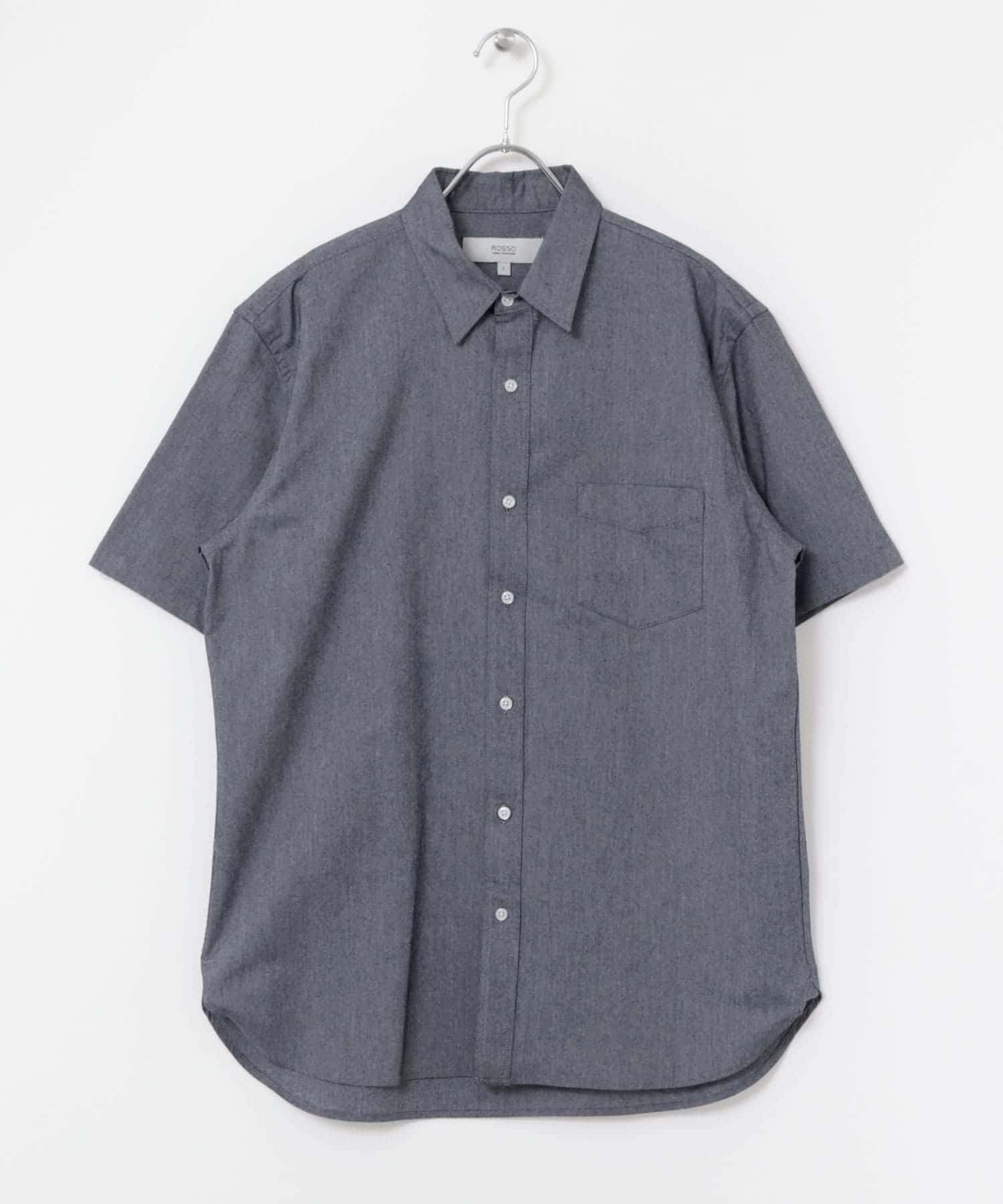 『抗菌/消臭』『XXLサイズあり』ハイパフォーマンスオックス半袖シャツ INDIGO S