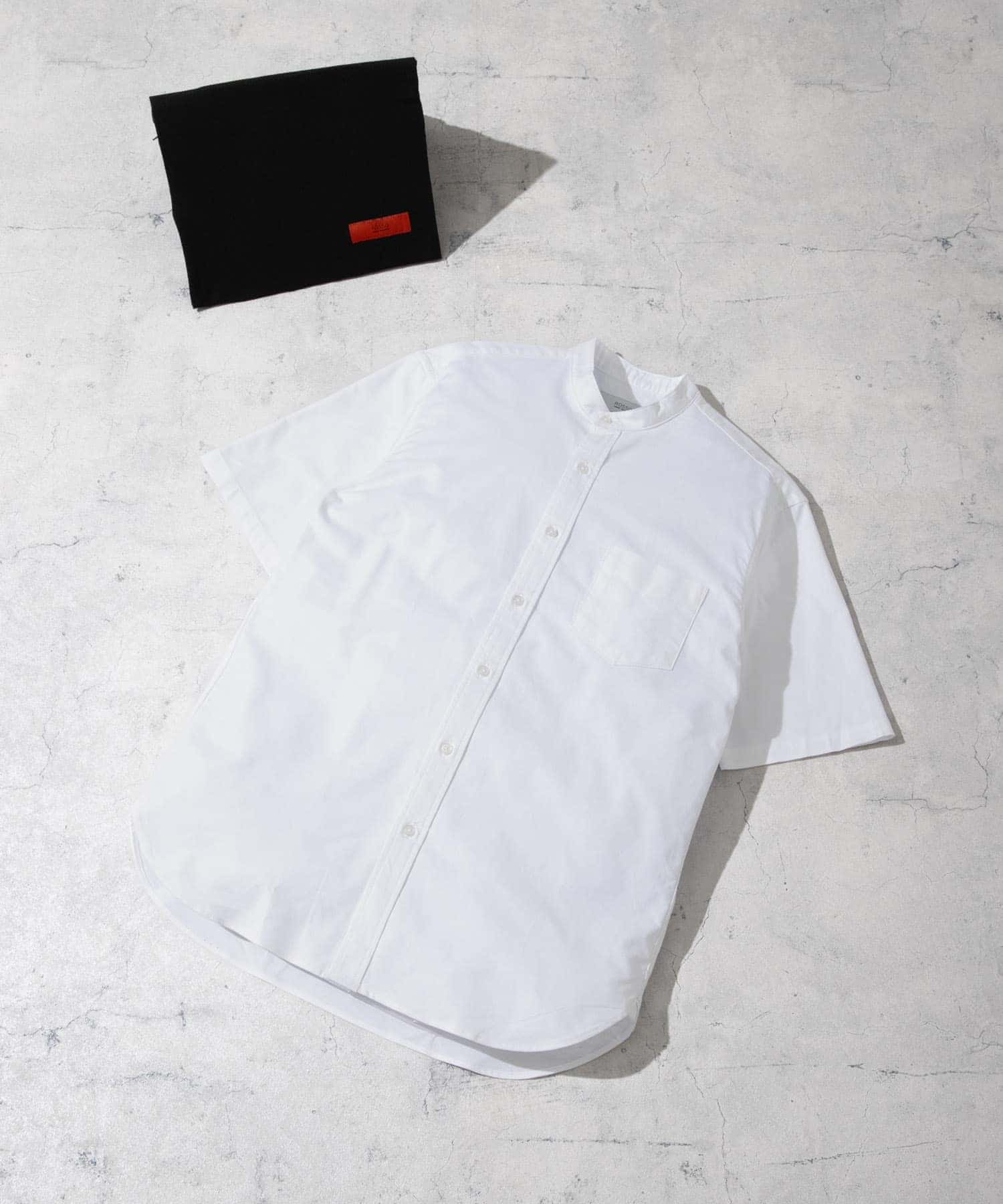 『抗菌/消臭』『XXLサイズあり』ハイパフォーマンスバンドカラー半袖シャツ WHITE S