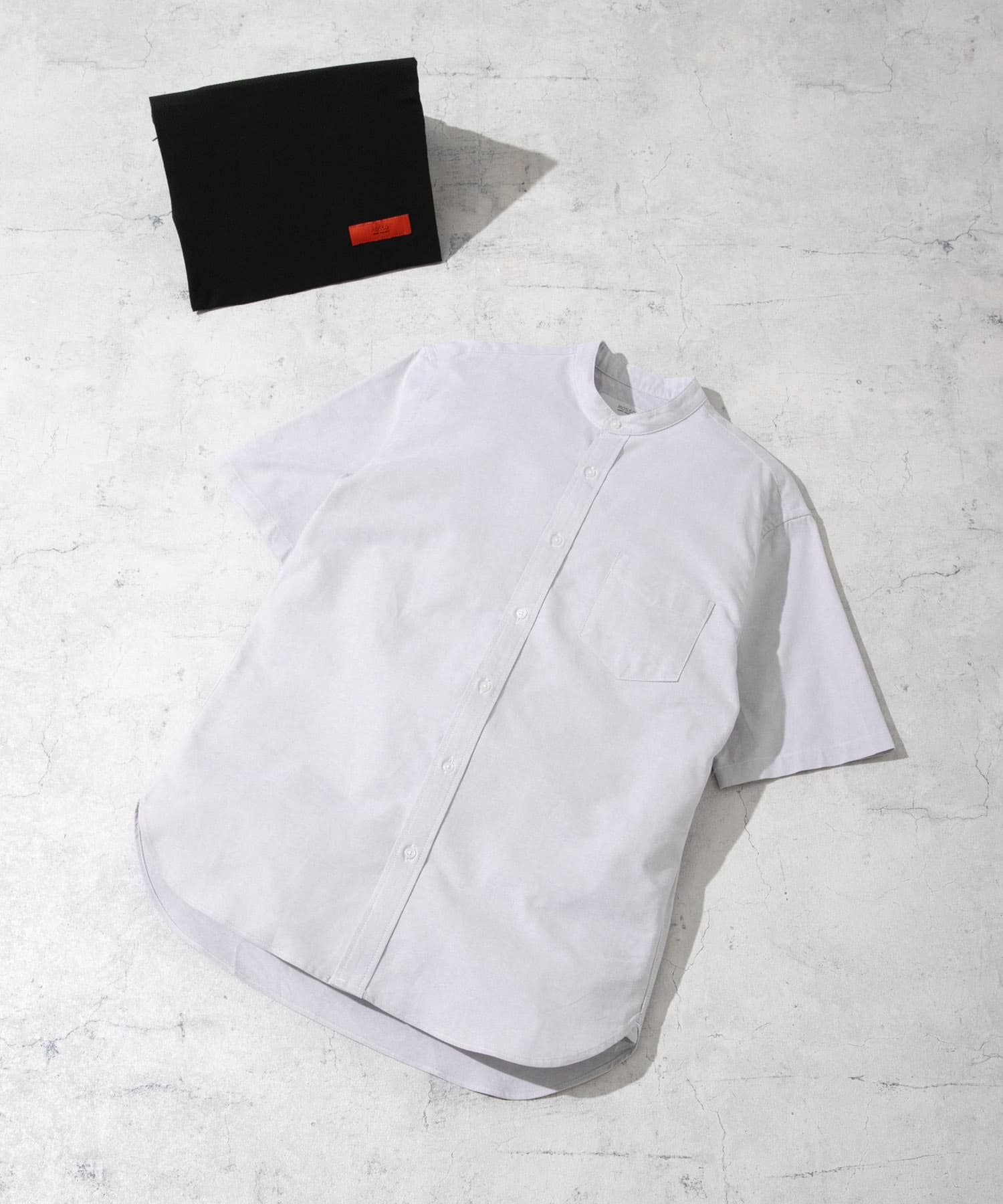 『抗菌/消臭』『XXLサイズあり』ハイパフォーマンスバンドカラー半袖シャツ GRAY S