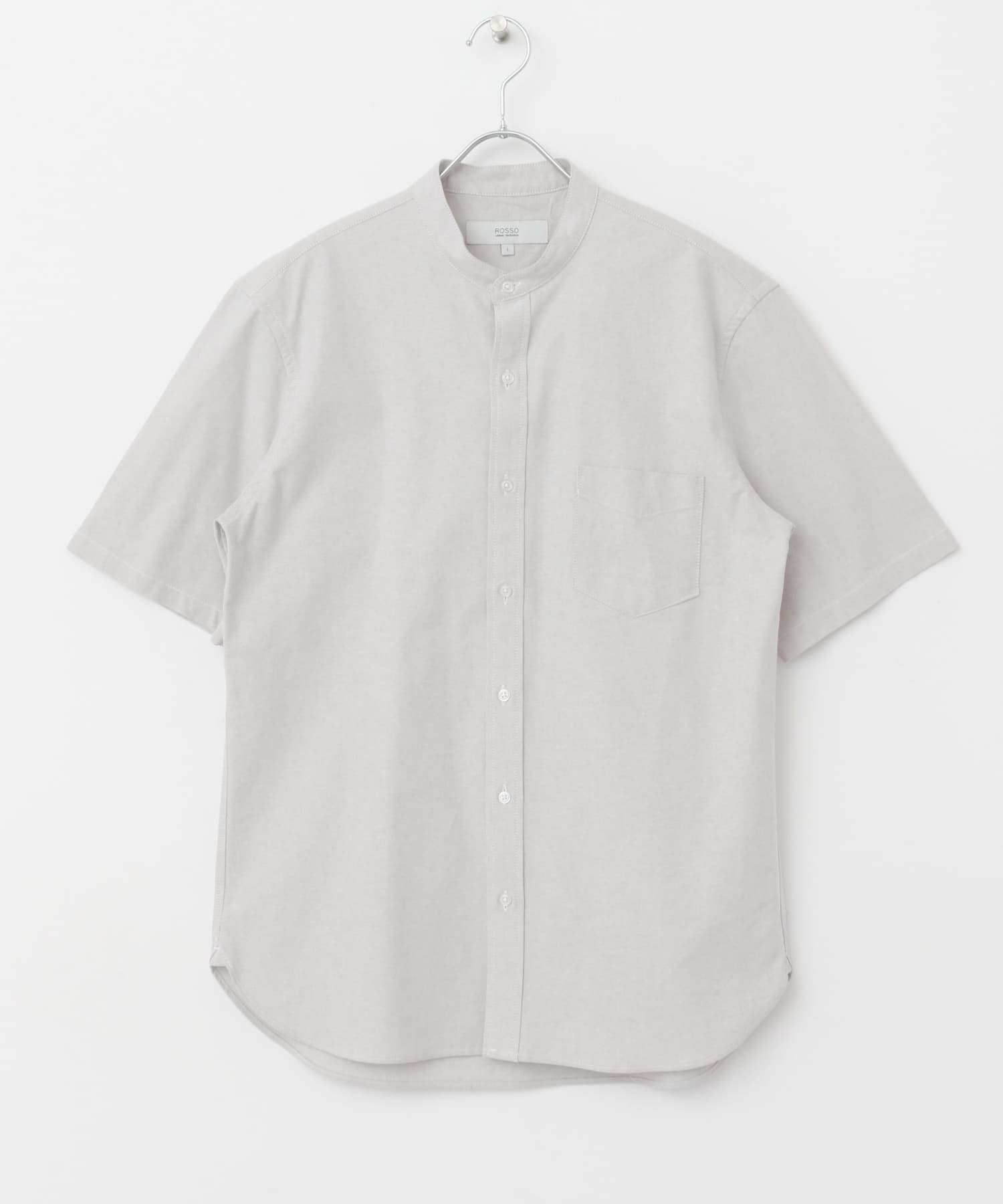 『抗菌/消臭』『XXLサイズあり』ハイパフォーマンスバンドカラー半袖シャツ GRAY L