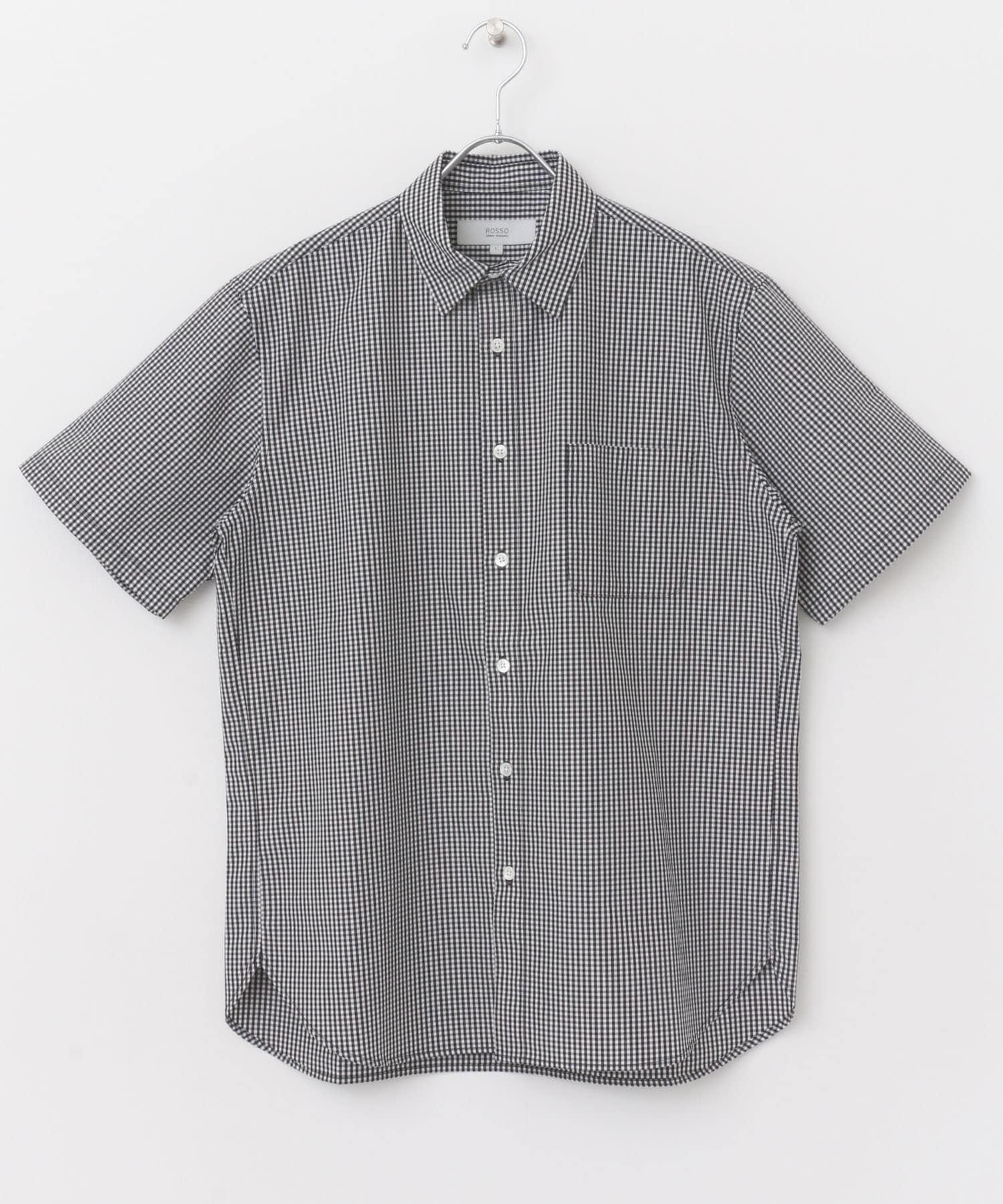 『防シワ/防臭』『XLサイズあり』ハイパフォーマンスブロード半袖シャツ BLK CHECK S