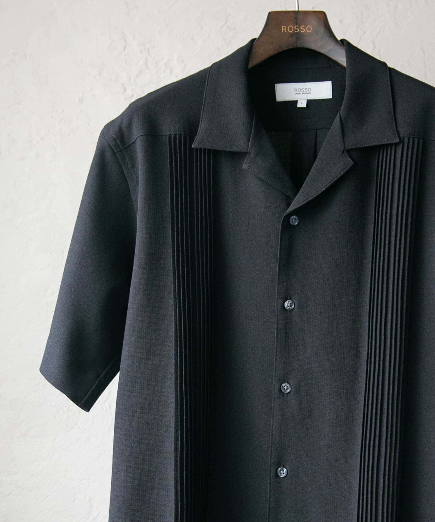 『WEB限定』『XLサイズあり』ウォッシャブルドライタッチ半袖シャツ BLACK XL