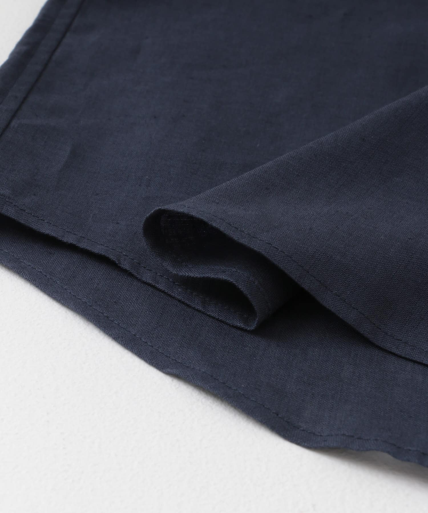 『WEB限定』『XLサイズあり』リラックスコットンリネンレギュラーカラー長袖シャツ NAVY S