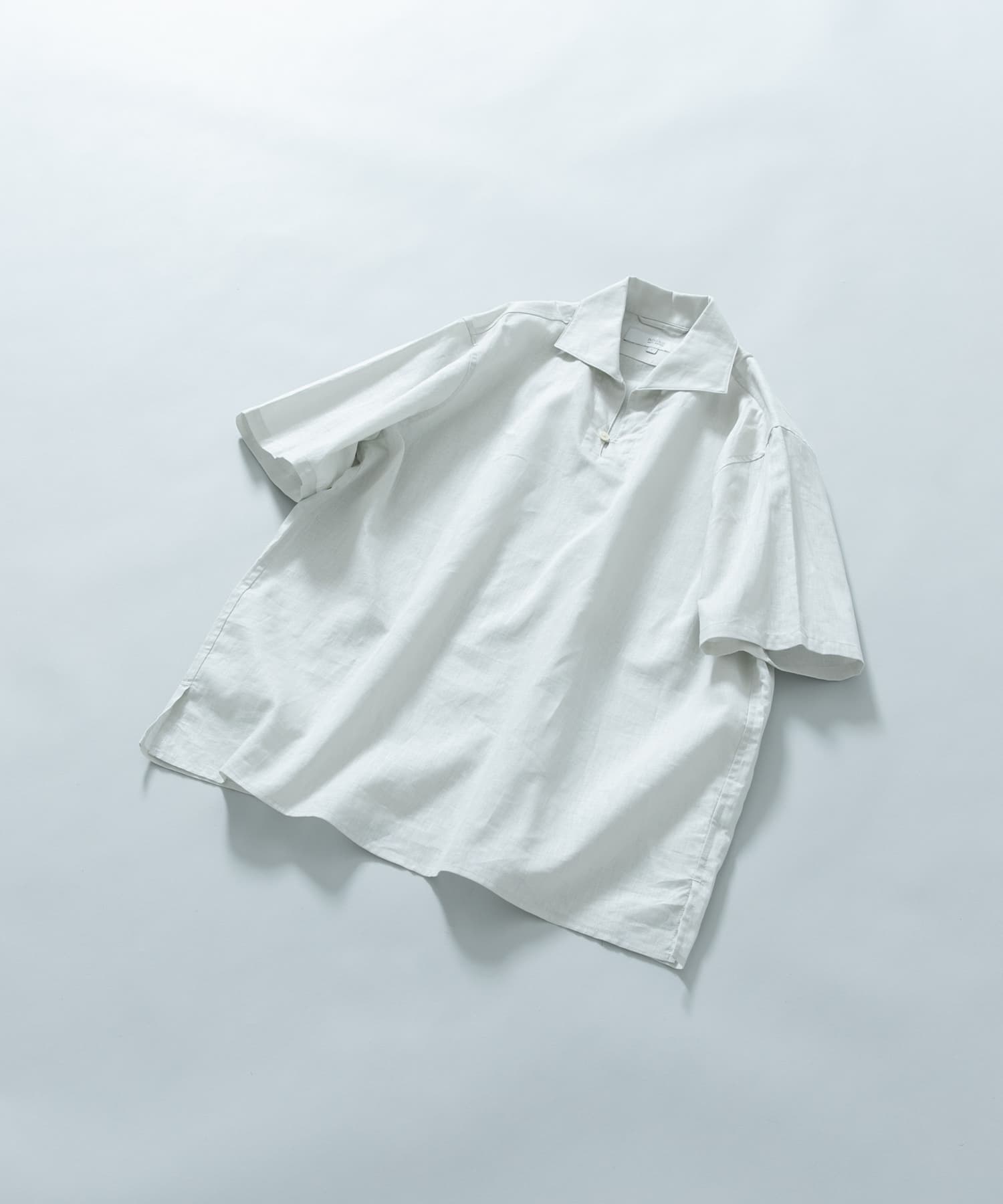 『XLサイズあり』リラックスコットンリネンスキッパーシャツ BEIGE M