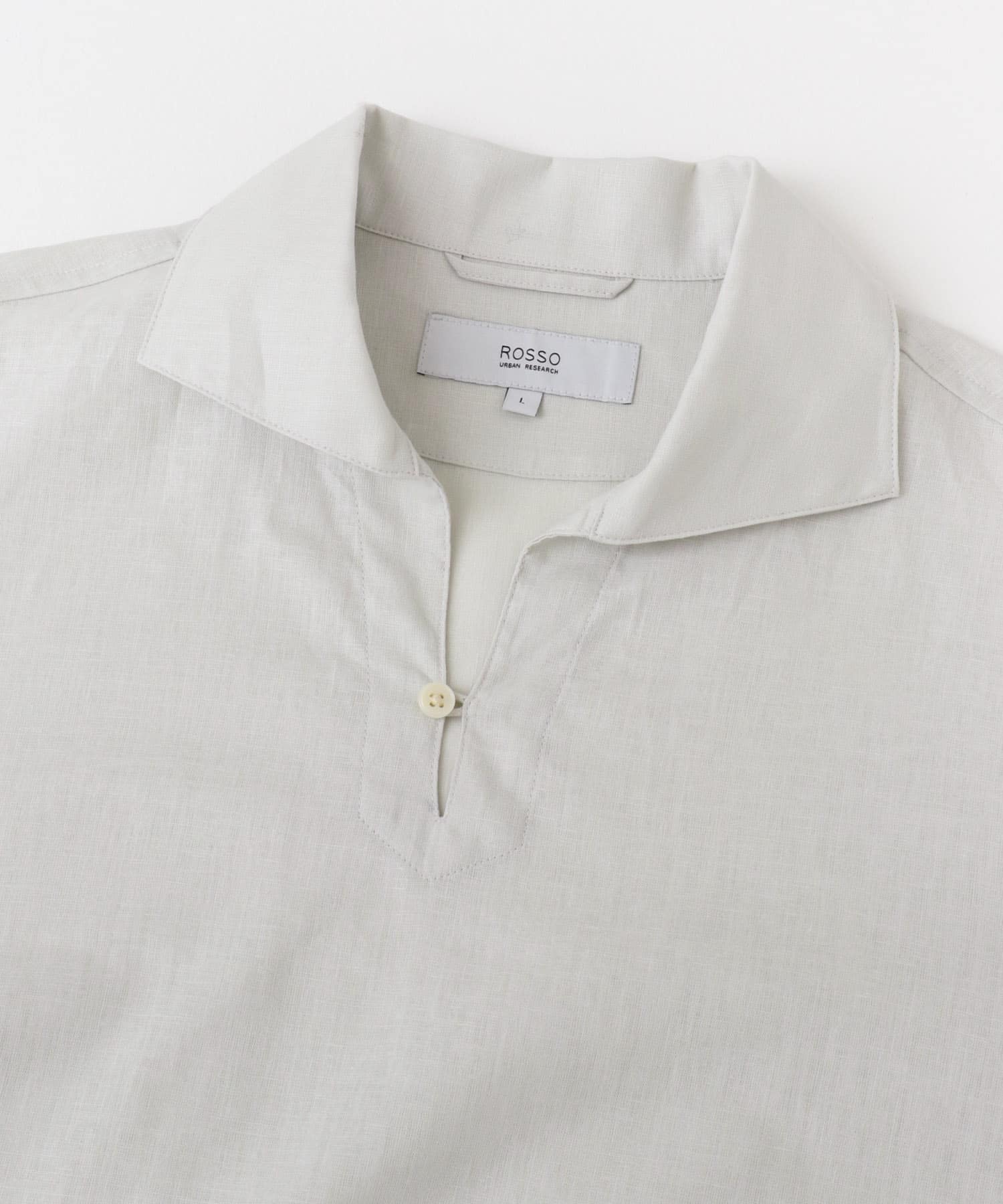 『XLサイズあり』リラックスコットンリネンスキッパーシャツ BEIGE M