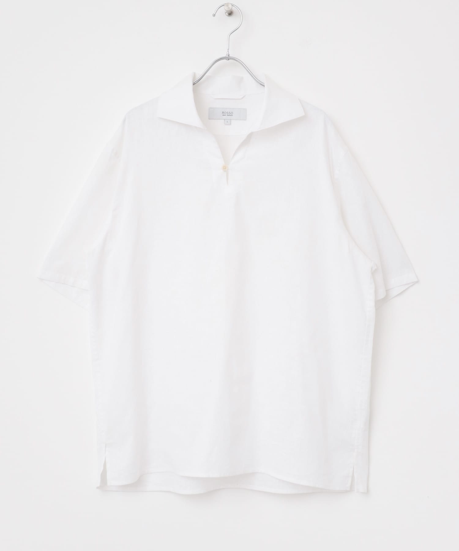 『XLサイズあり』リラックスコットンリネンスキッパーシャツ WHITE M