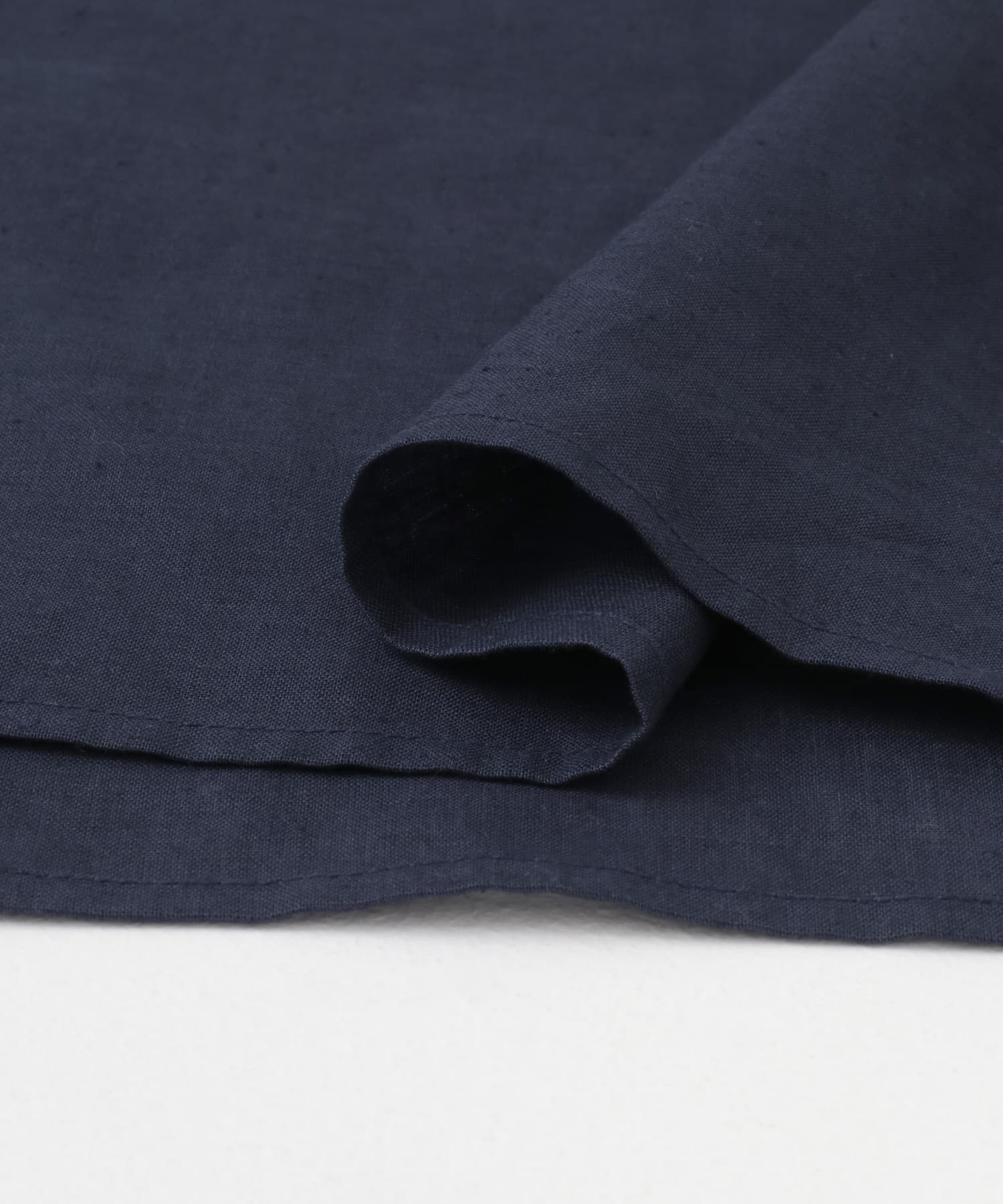 『XLサイズあり』リラックスコットンリネンスキッパーシャツ NAVY M
