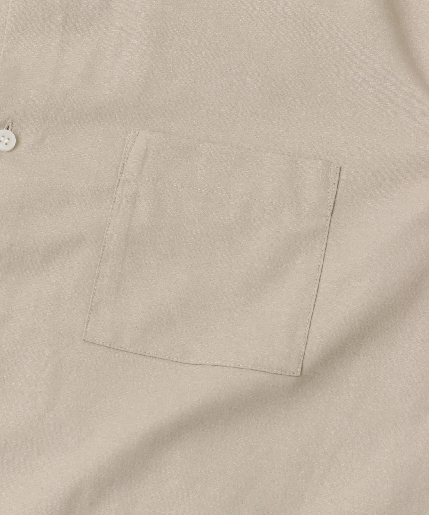『防シワ』『XLサイズあり』ハイパフォーマンスリネンバンド半袖シャツ BEIGE S