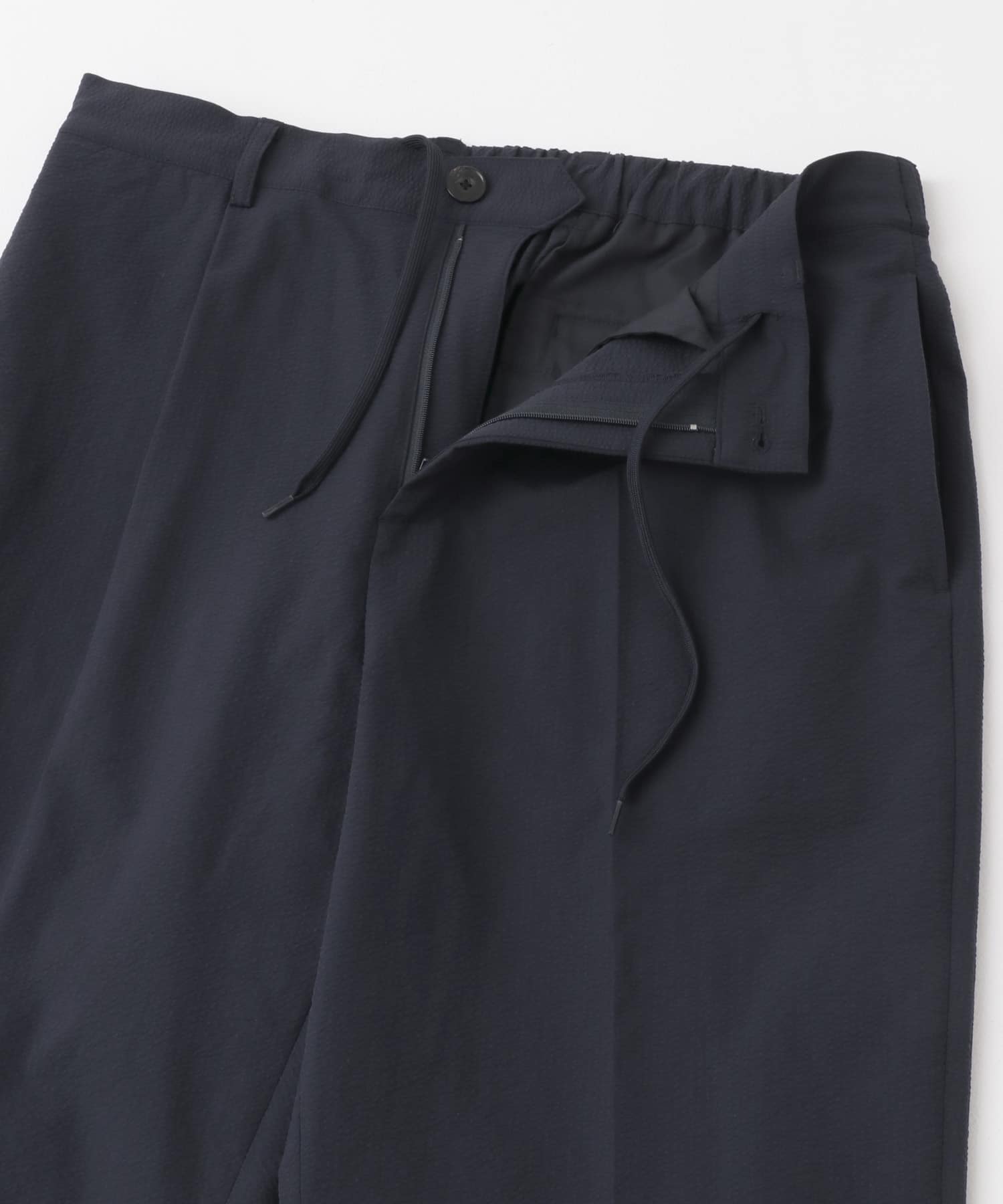 『WEB限定』『セットアップ対応/XLサイズ』シアサッカーリラックステーパードパンツ NAVY M