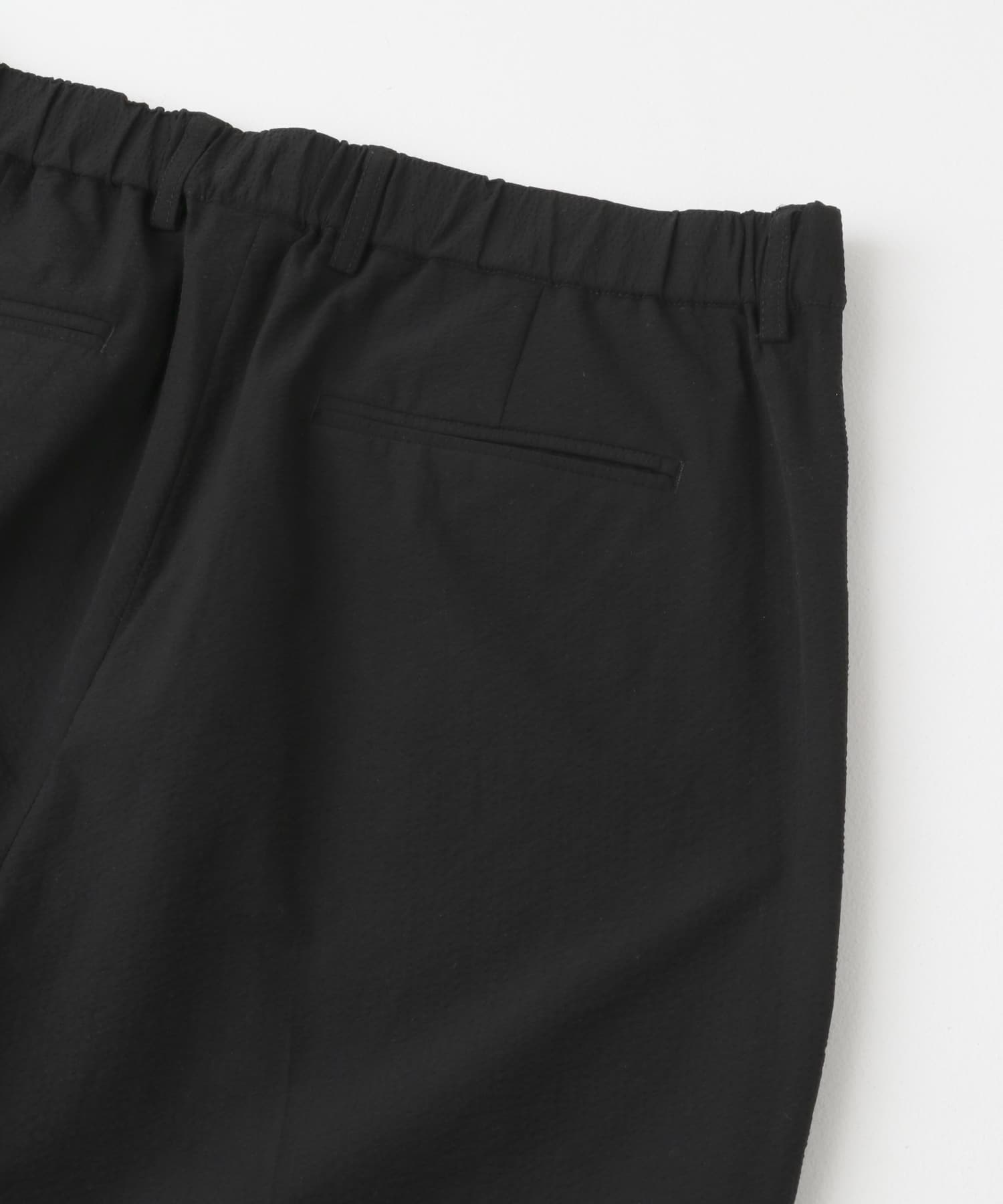 『WEB限定』『セットアップ対応/XLサイズ』シアサッカーリラックステーパードパンツ BLACK M
