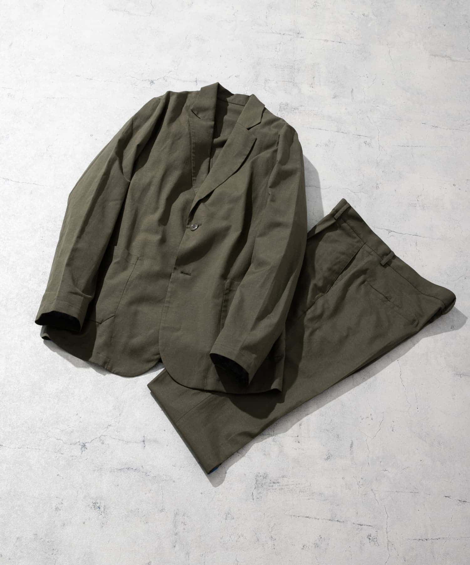 『防シワ』『XLサイズあり』ハイパフォーマンスリネンセットアップ KHAKI XL
