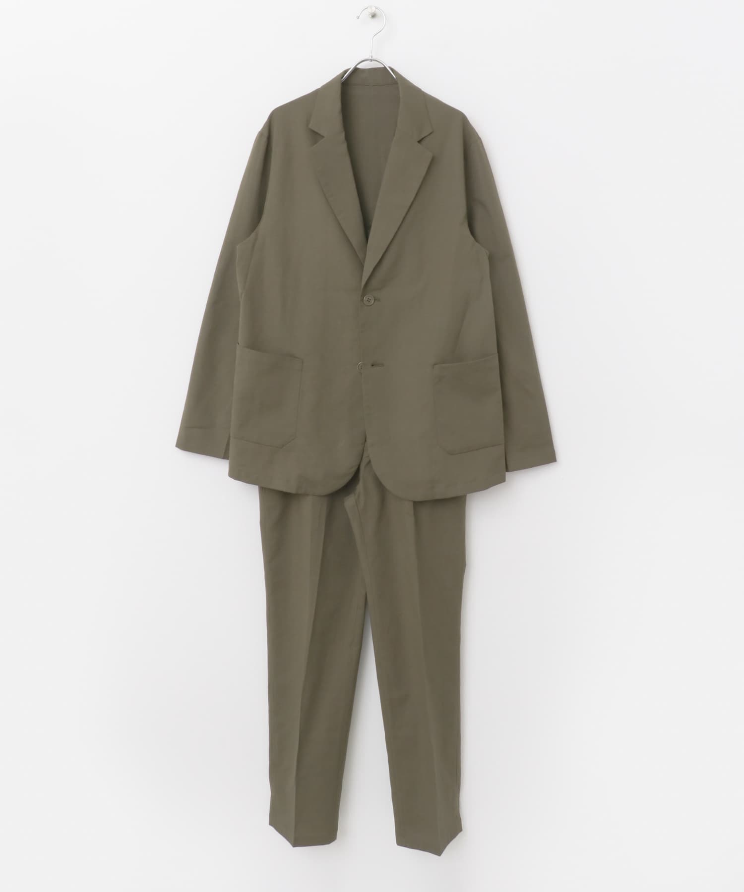 『防シワ』『XLサイズあり』ハイパフォーマンスリネンセットアップ KHAKI S