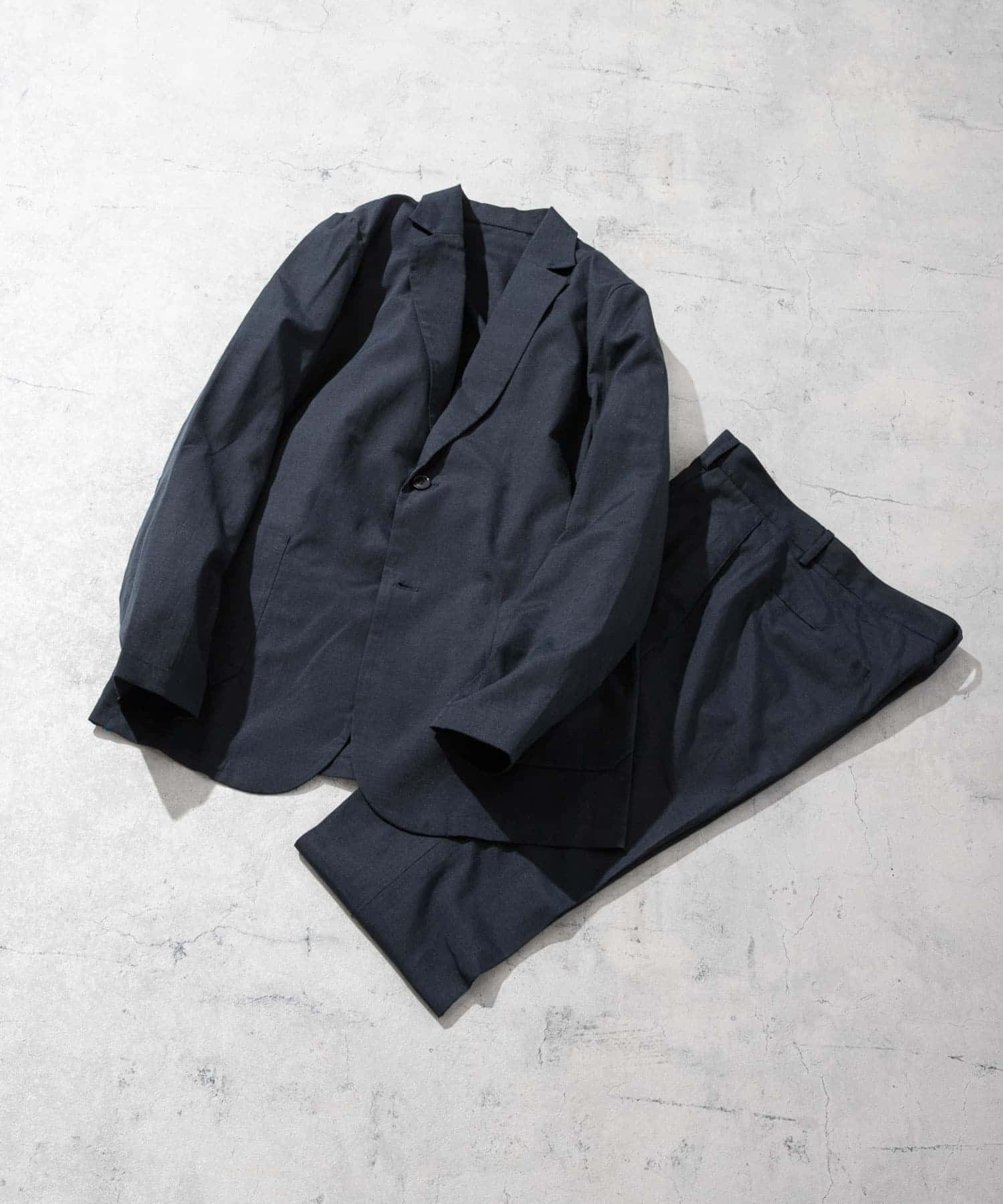 『防シワ』『XLサイズあり』ハイパフォーマンスリネンセットアップ NAVY XL
