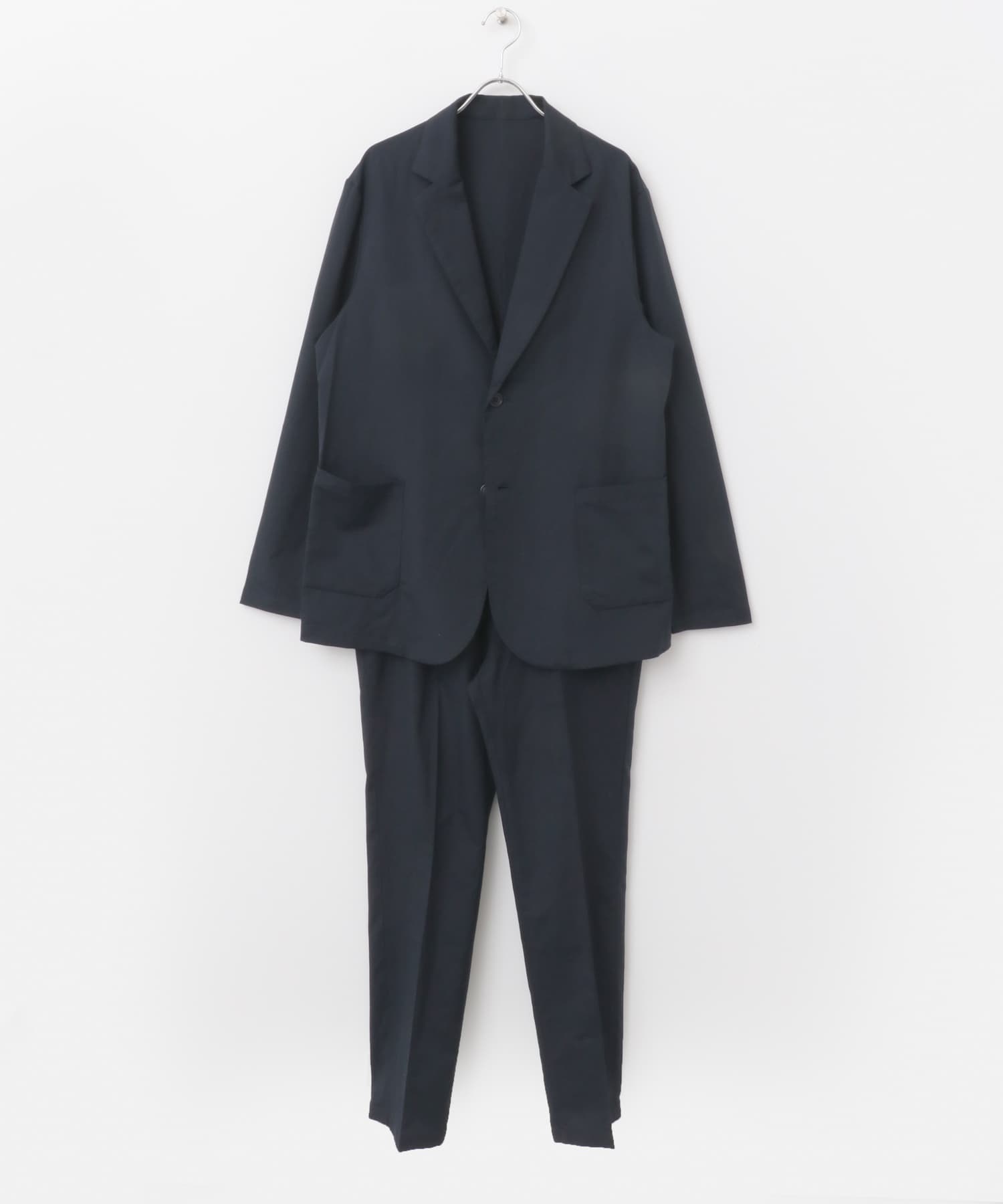 『防シワ』『XLサイズあり』ハイパフォーマンスリネンセットアップ NAVY S