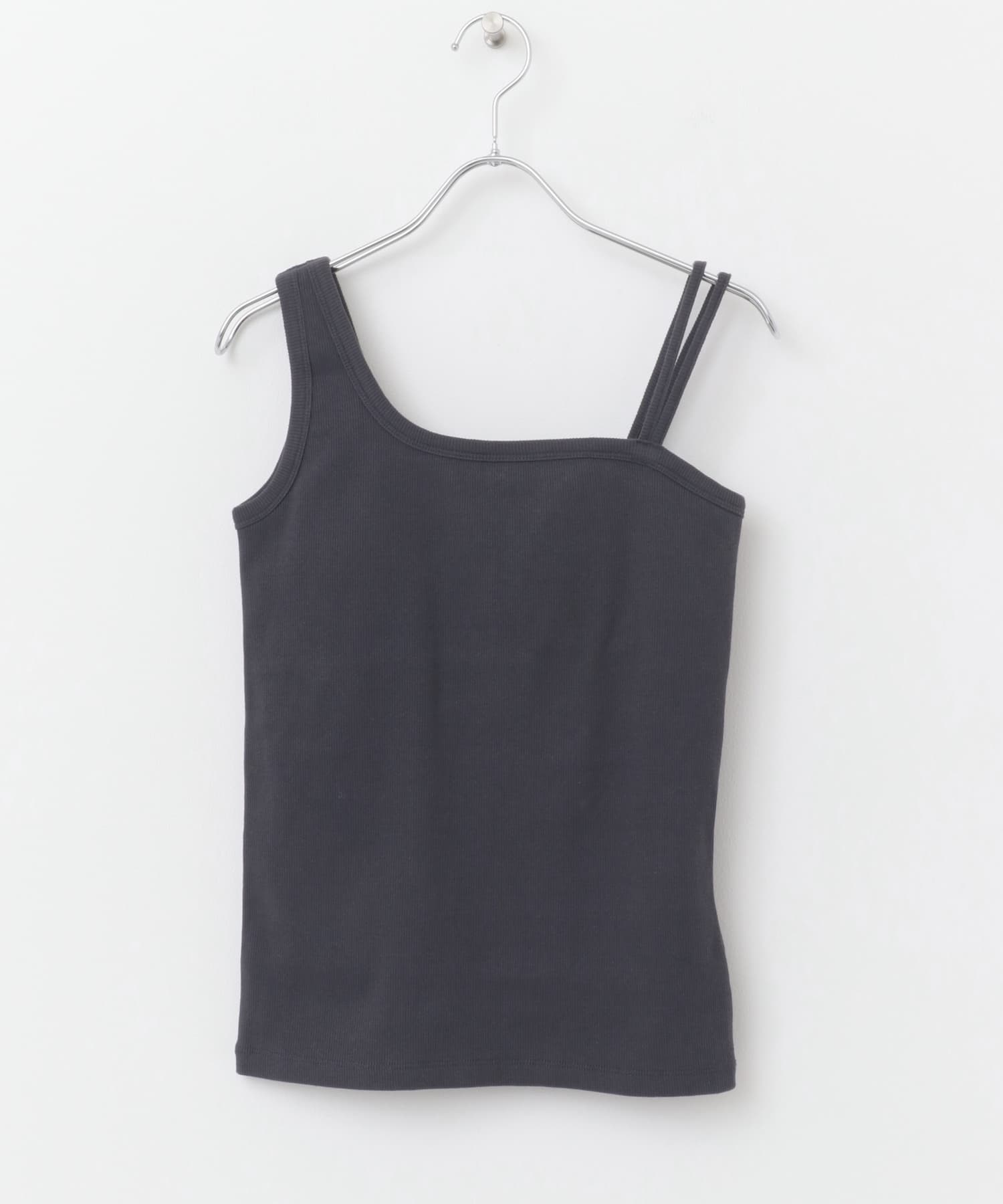 抗菌防臭カップ付デザインタンクトップ charcoal FREE