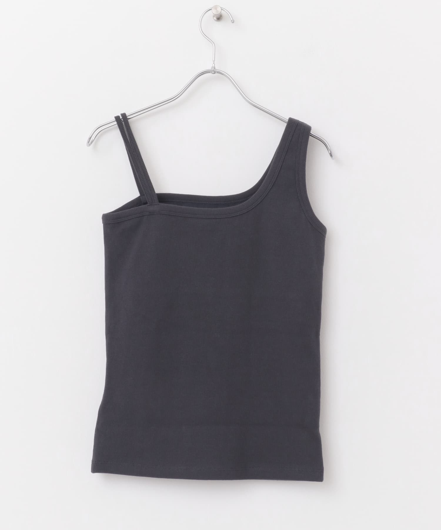 抗菌防臭カップ付デザインタンクトップ charcoal FREE