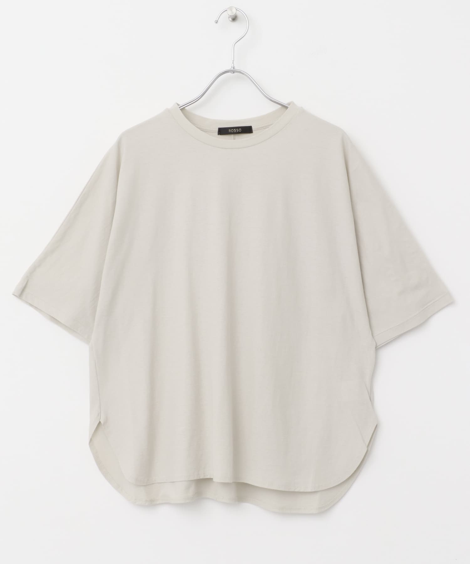 接触冷感ハーフスリーブドルマンTシャツ greige FREE