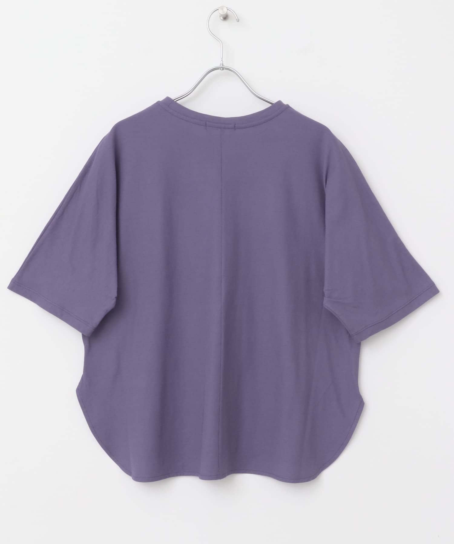 接触冷感ハーフスリーブドルマンTシャツ grape FREE