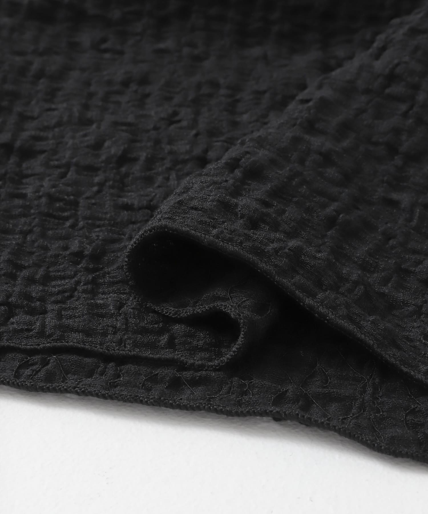 ランダムリンクルラッセルカットソー black FREE