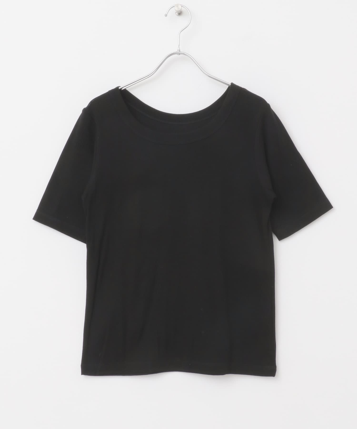 接触冷感強撚コットン2WAYカットソー black 36
