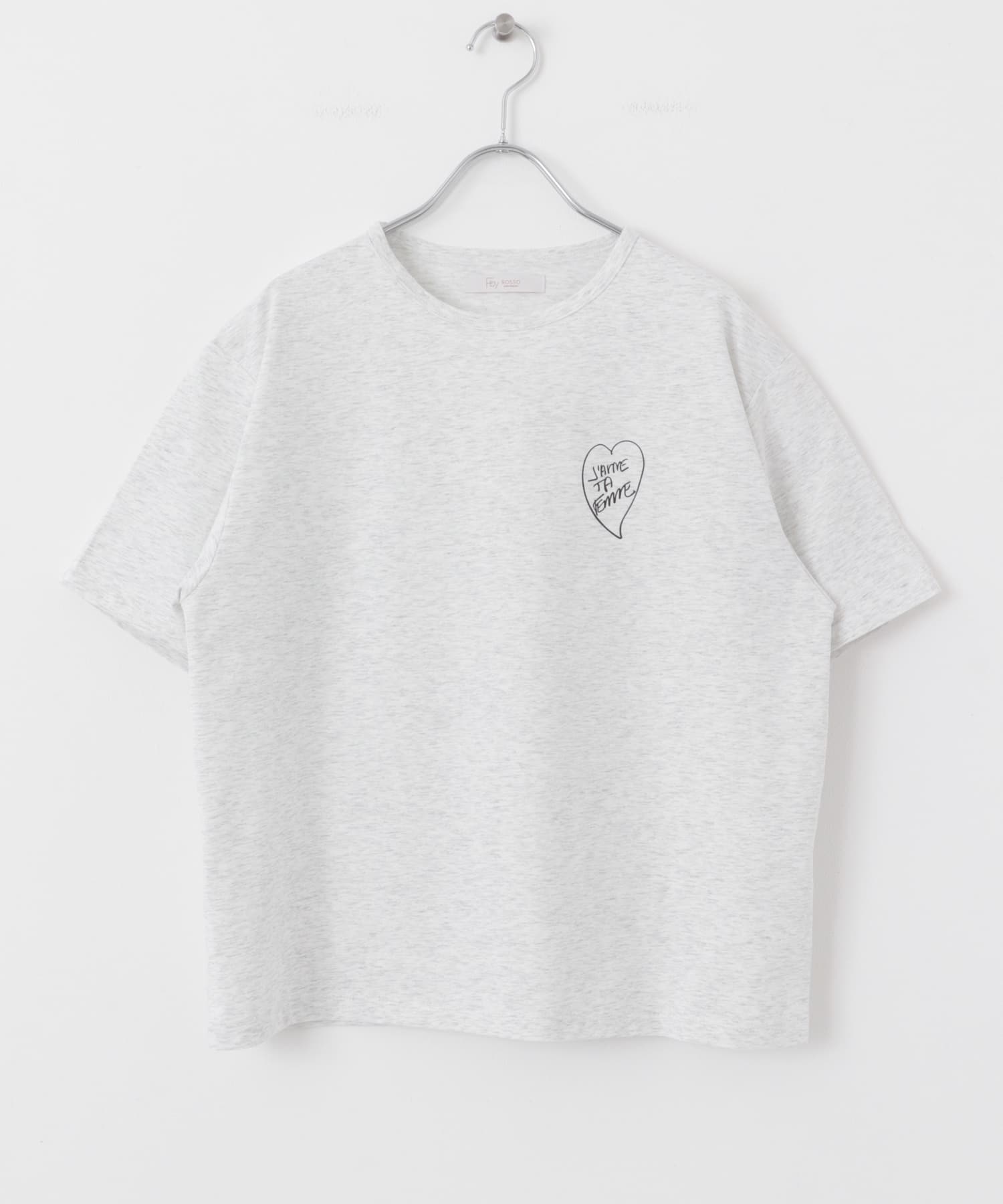 F by ROSSO　ロゴプリントTシャツ OATMEAL FREE
