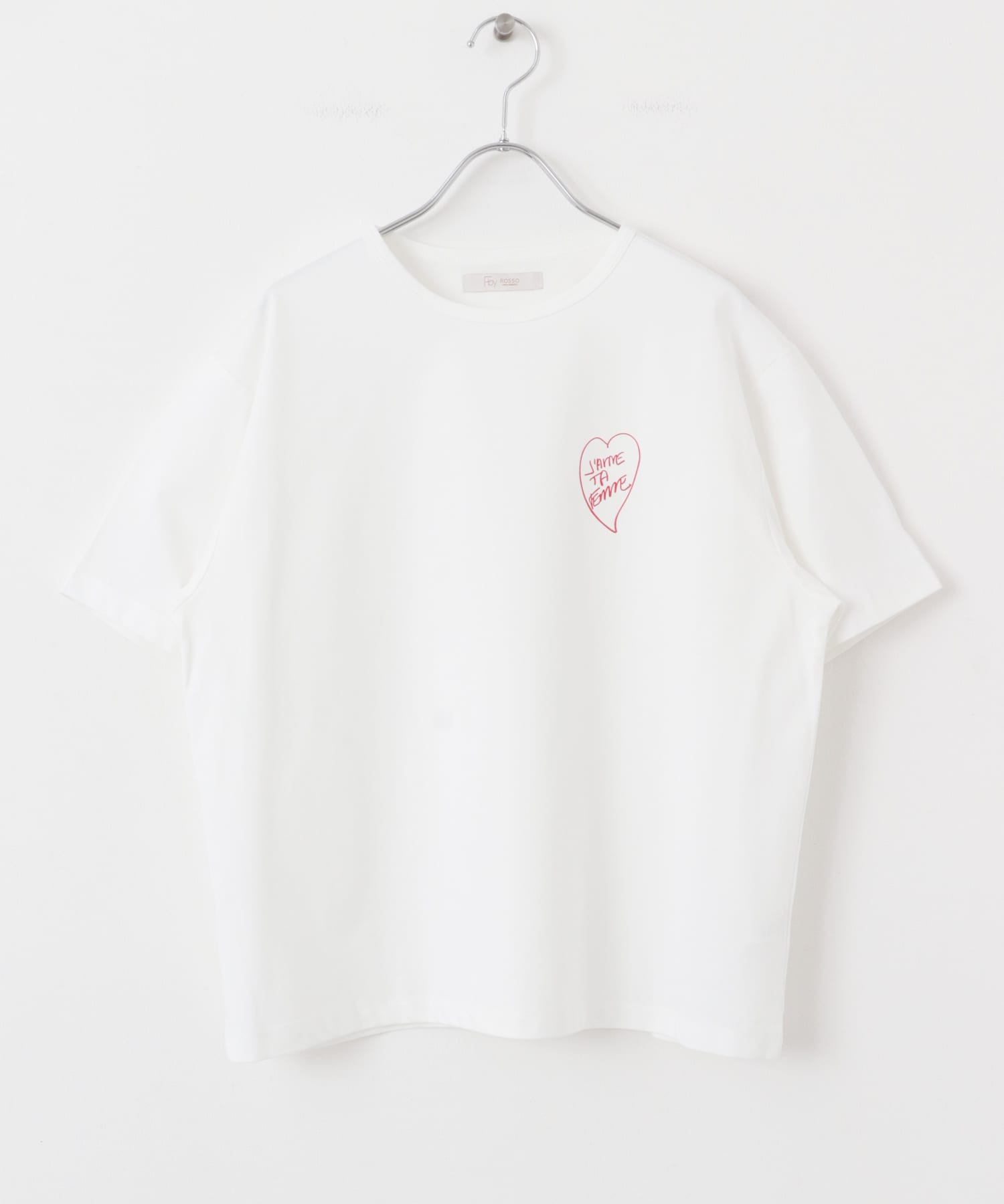 F by ROSSO　ロゴプリントTシャツ WHITE FREE