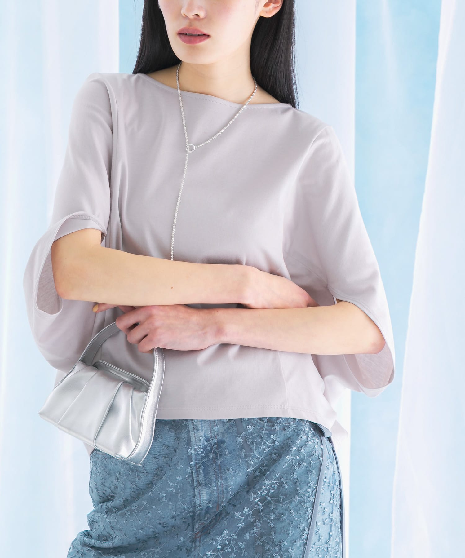 『一部WEB限定カラー』汗染防止5分袖ドルマンプルオーバー