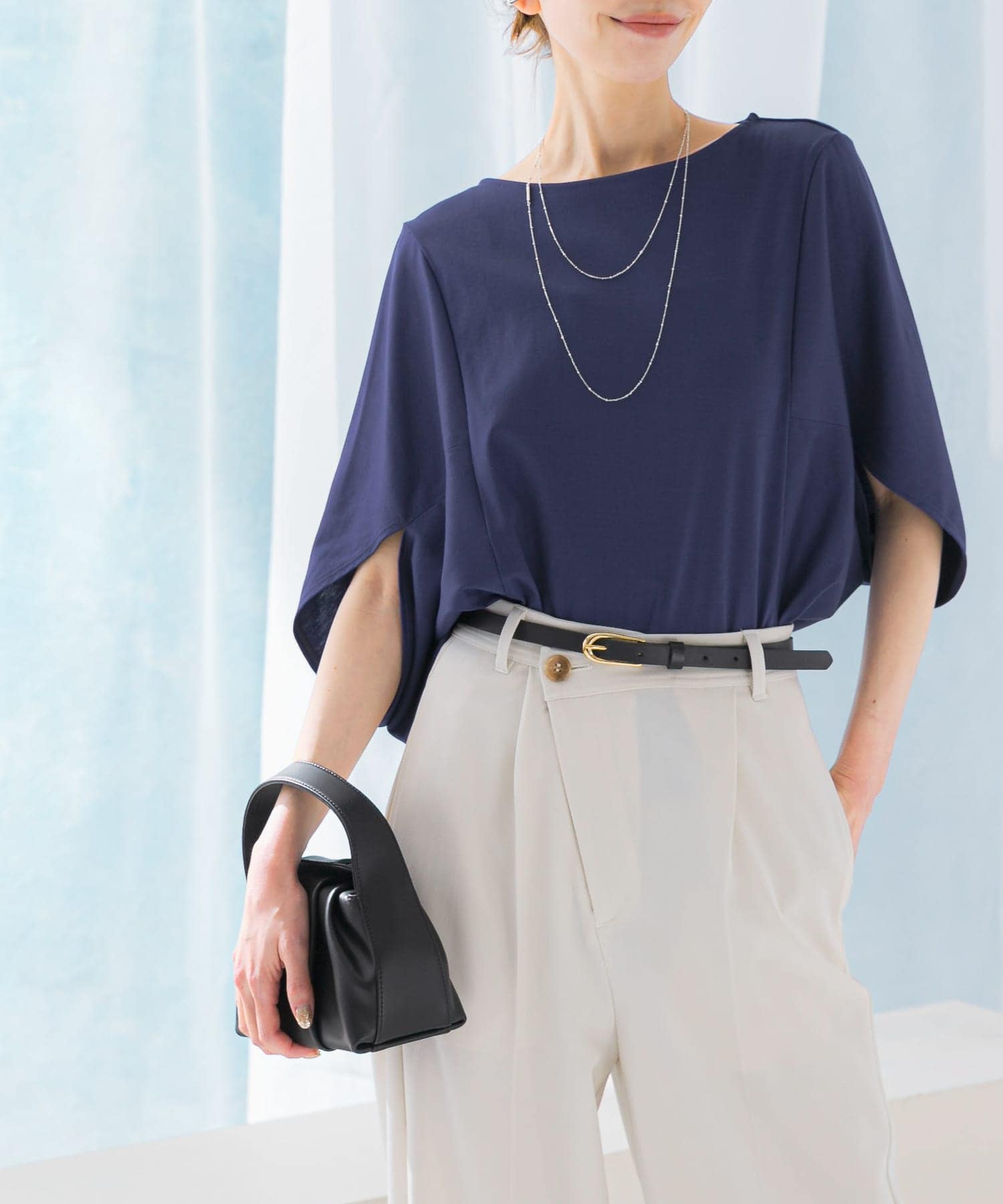 『一部WEB限定カラー』汗染防止5分袖ドルマンプルオーバー