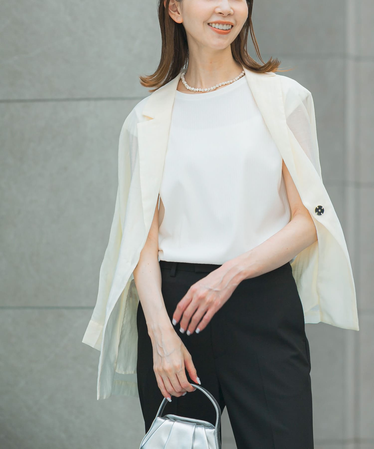 汗染防止フレンチリブTシャツ