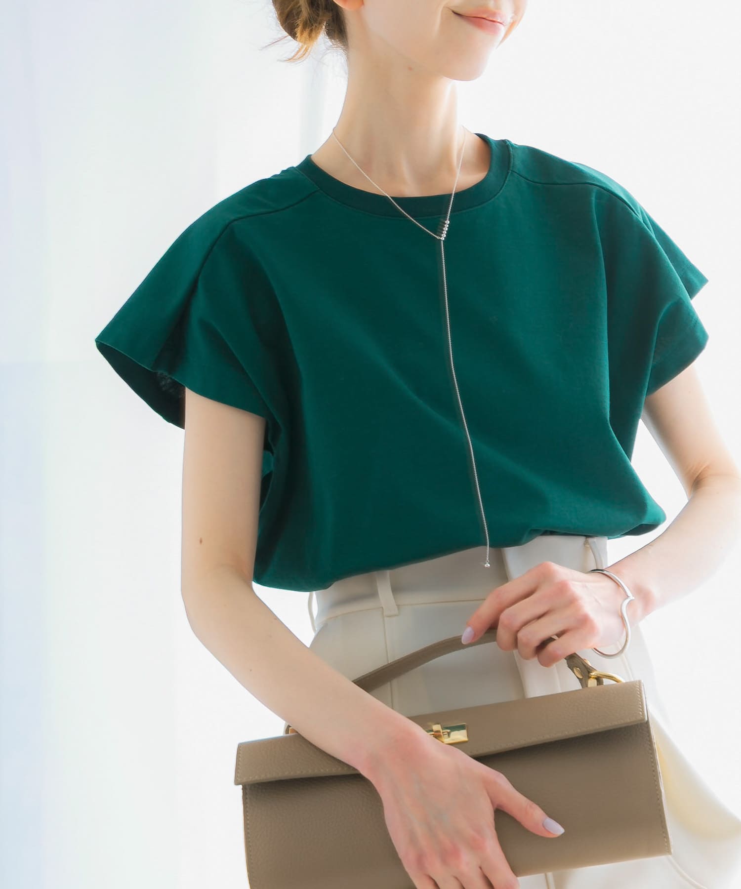 タックスリーブクールタッチカットソー