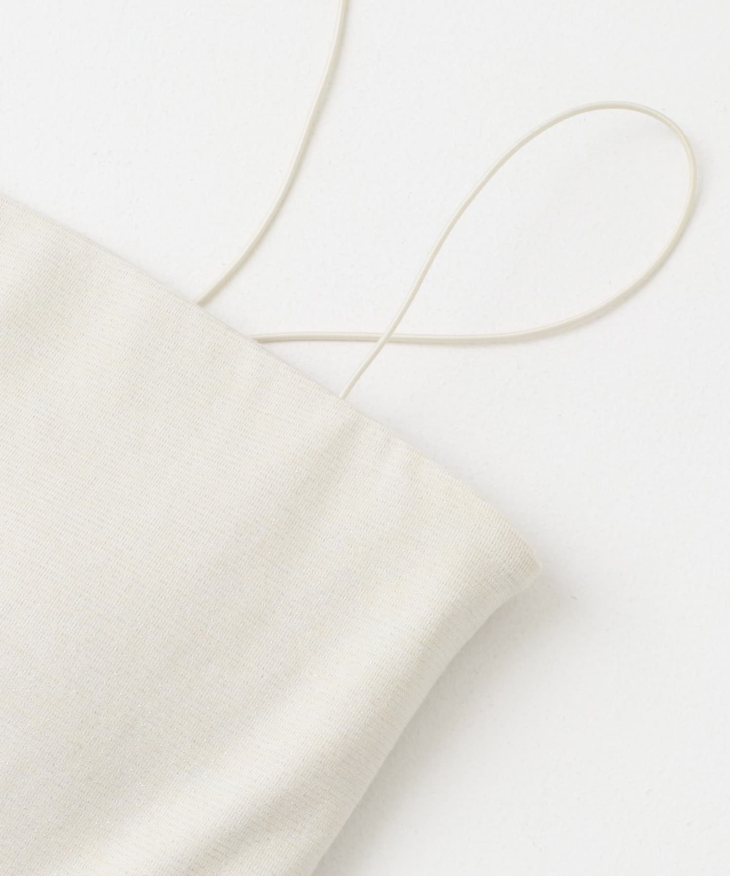 抗菌防臭カップ付ベアラメキャミソール OFF WHITE FREE