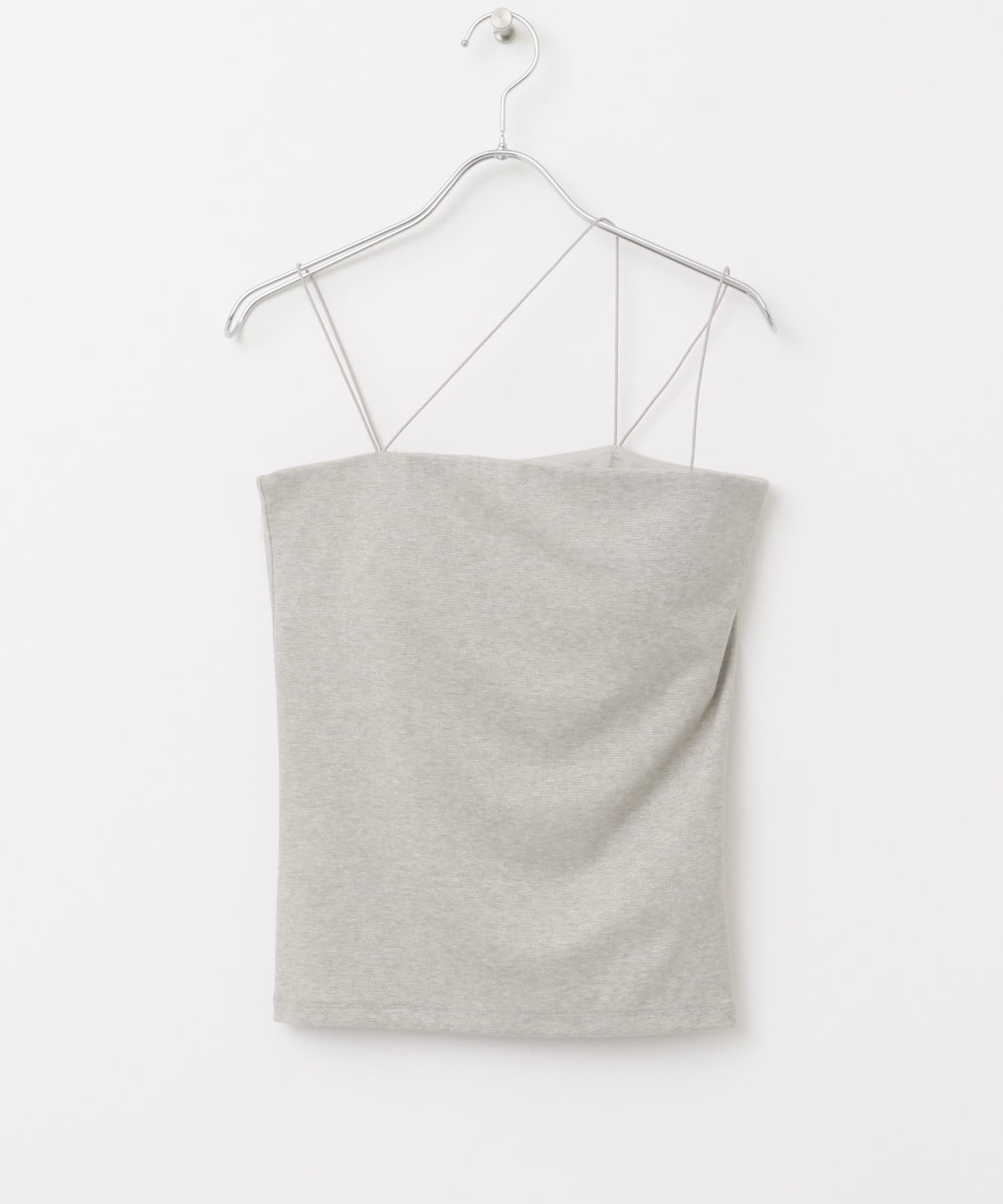 抗菌防臭カップ付ベアラメキャミソール