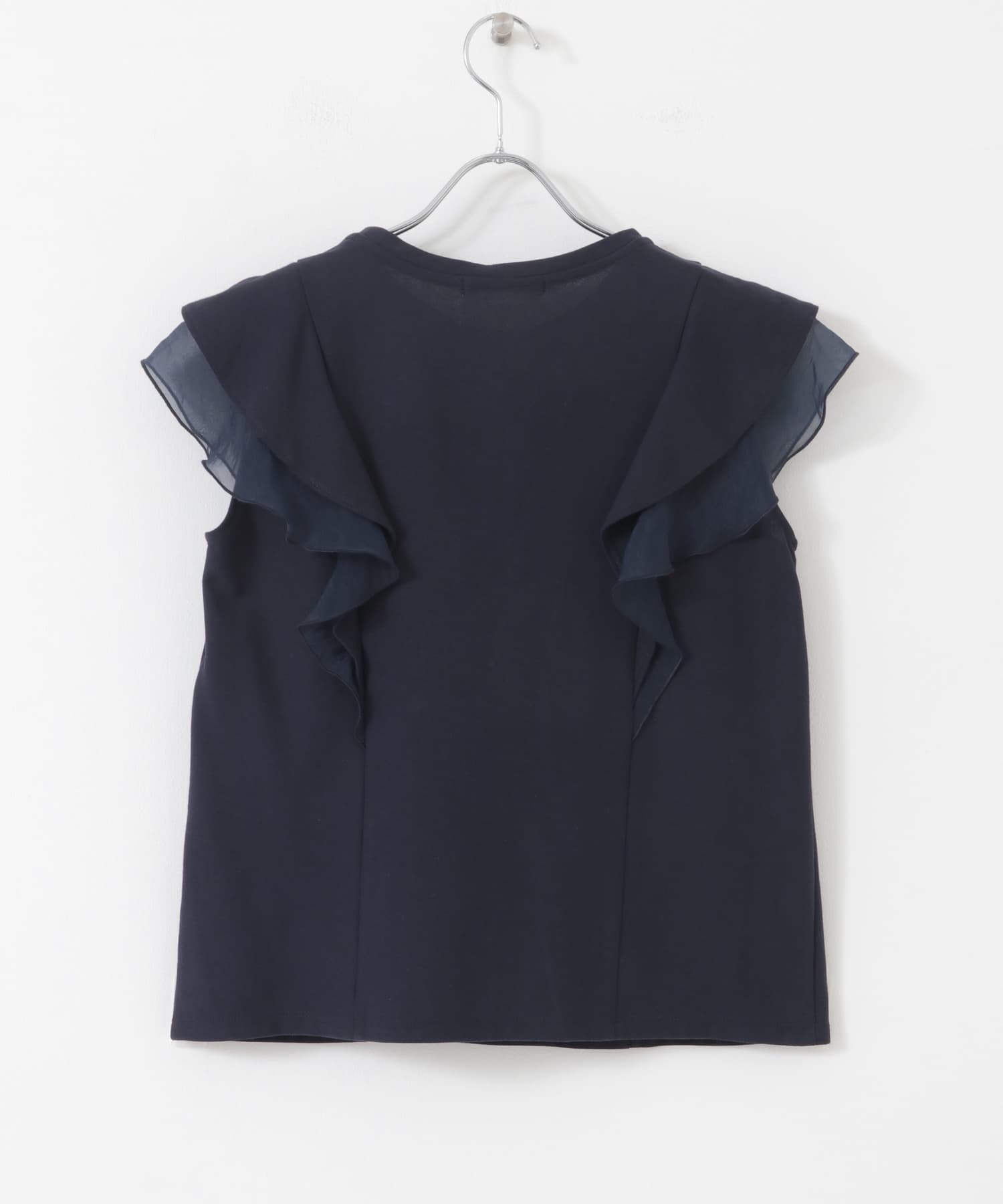 シアードッキングフリルスリーブTシャツ DARK NAVY FREE