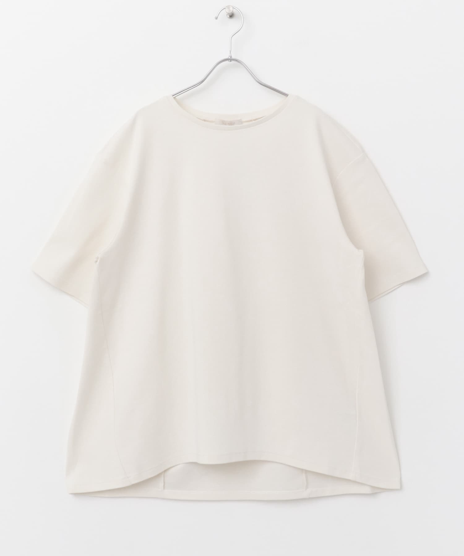 『UR TECH ひやサラクール』F by ROSSO　コクーンフレアチュニックTシャツ OFFWHITE FREE