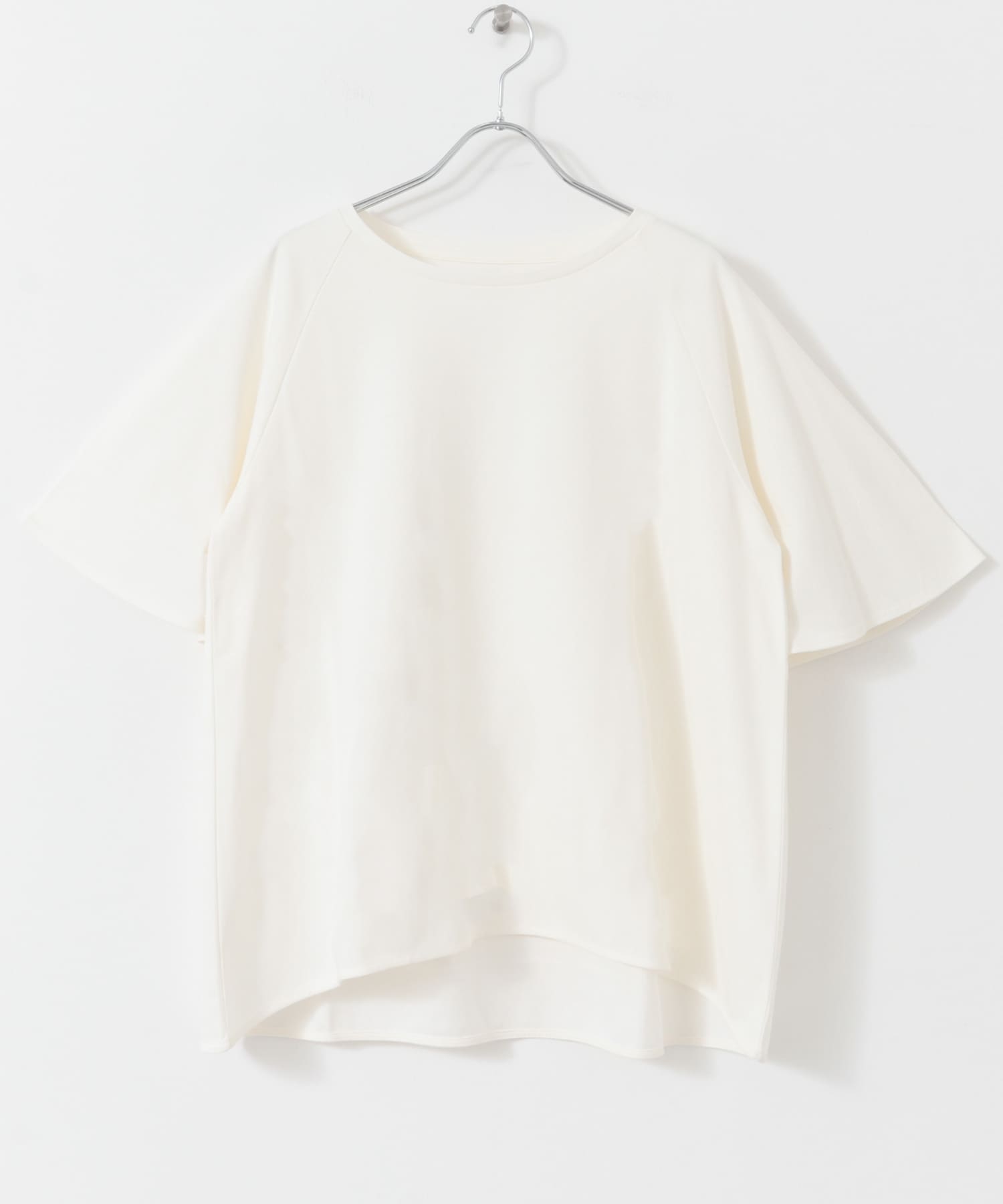 リンネル8月号掲載『UR TECH』Fby ROSSO　UVCUTバックテールフレアスリーブTシャツ OFF WHITE FREE