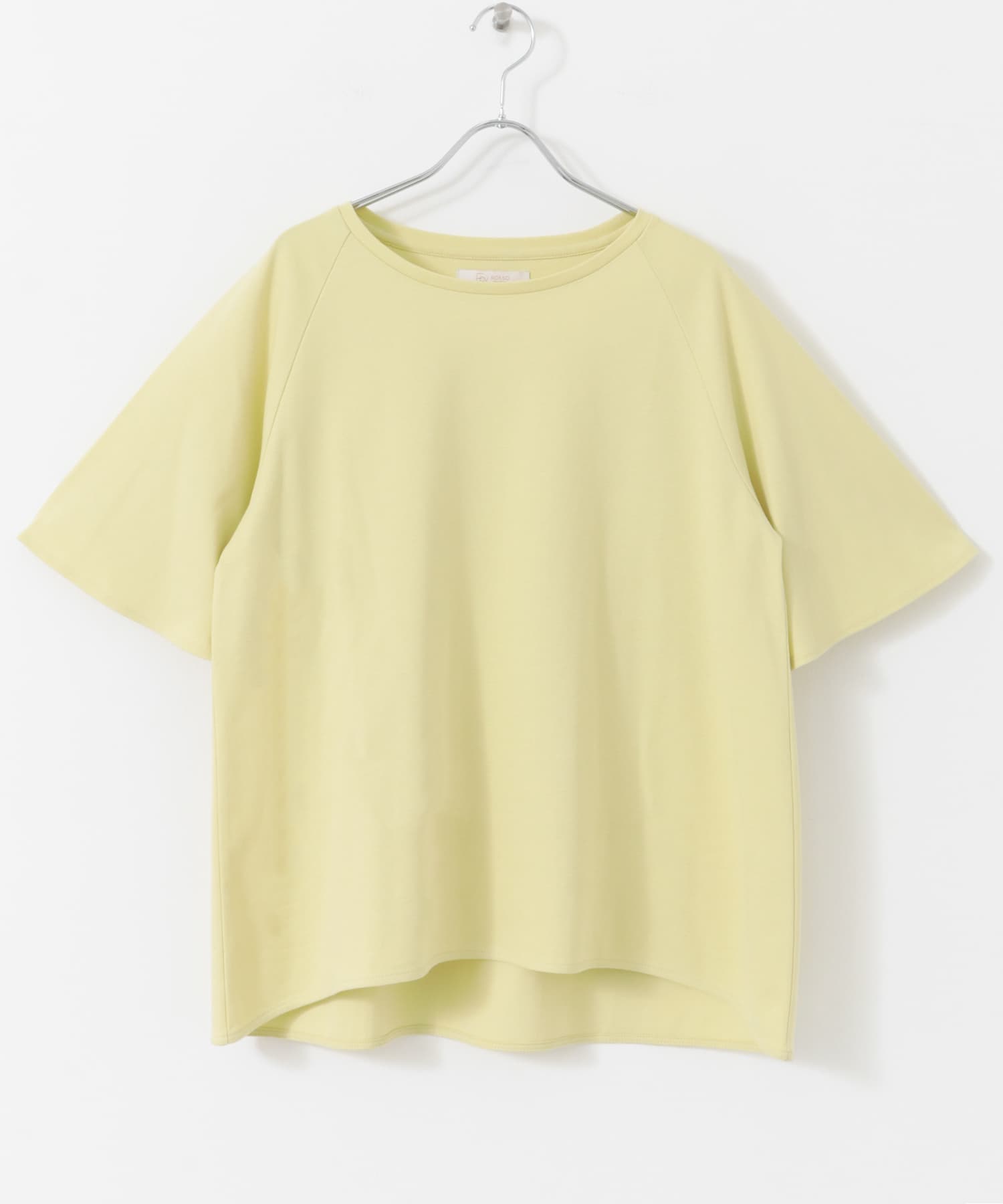 リンネル8月号掲載『UR TECH』Fby ROSSO　UVCUTバックテールフレアスリーブTシャツ YELLOW FREE