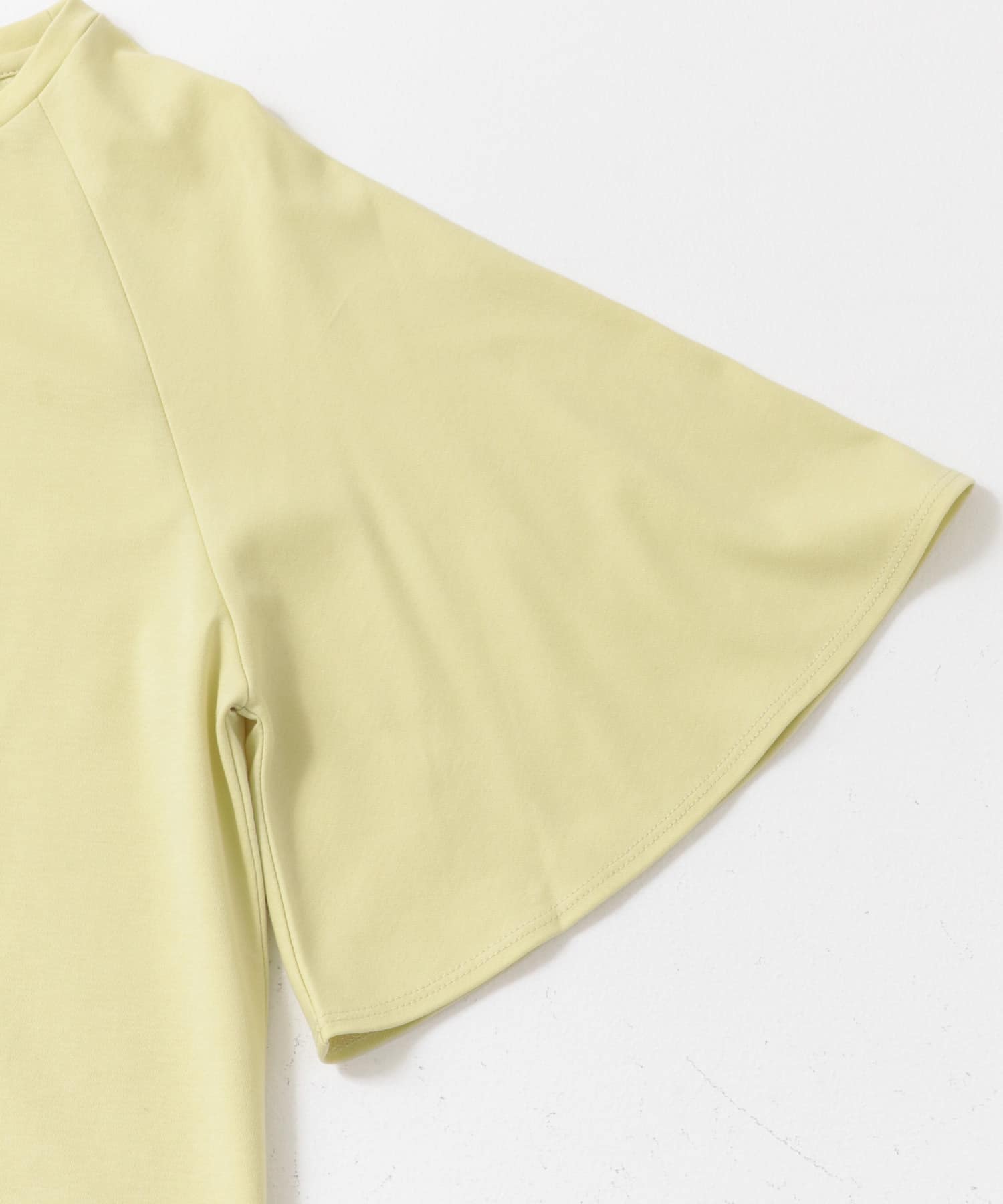 リンネル8月号掲載『UR TECH』Fby ROSSO　UVCUTバックテールフレアスリーブTシャツ YELLOW FREE