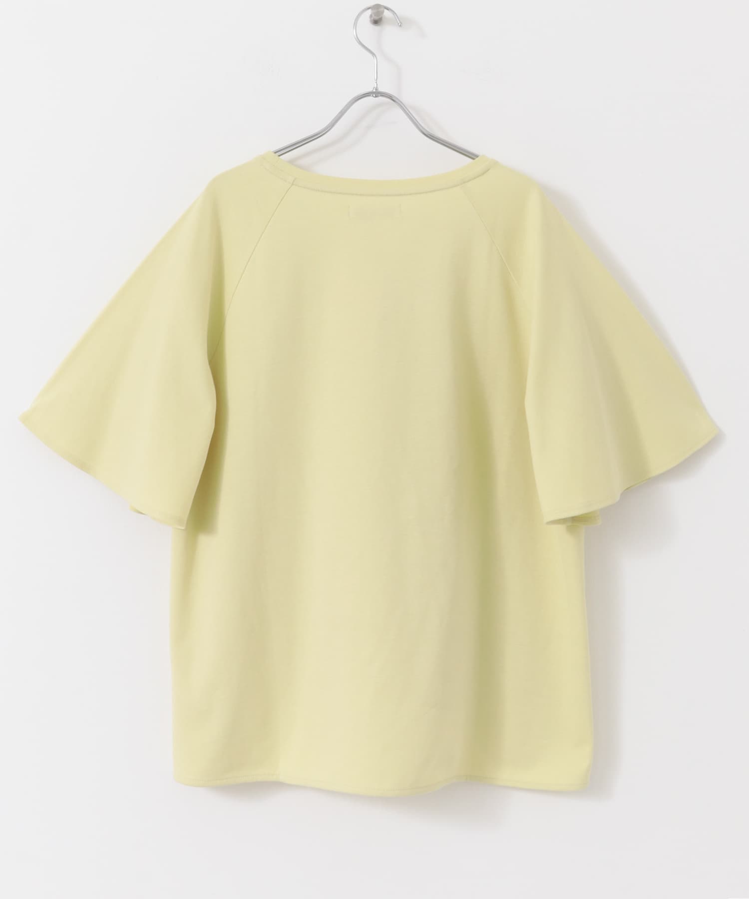 リンネル8月号掲載『UR TECH』Fby ROSSO　UVCUTバックテールフレアスリーブTシャツ YELLOW FREE