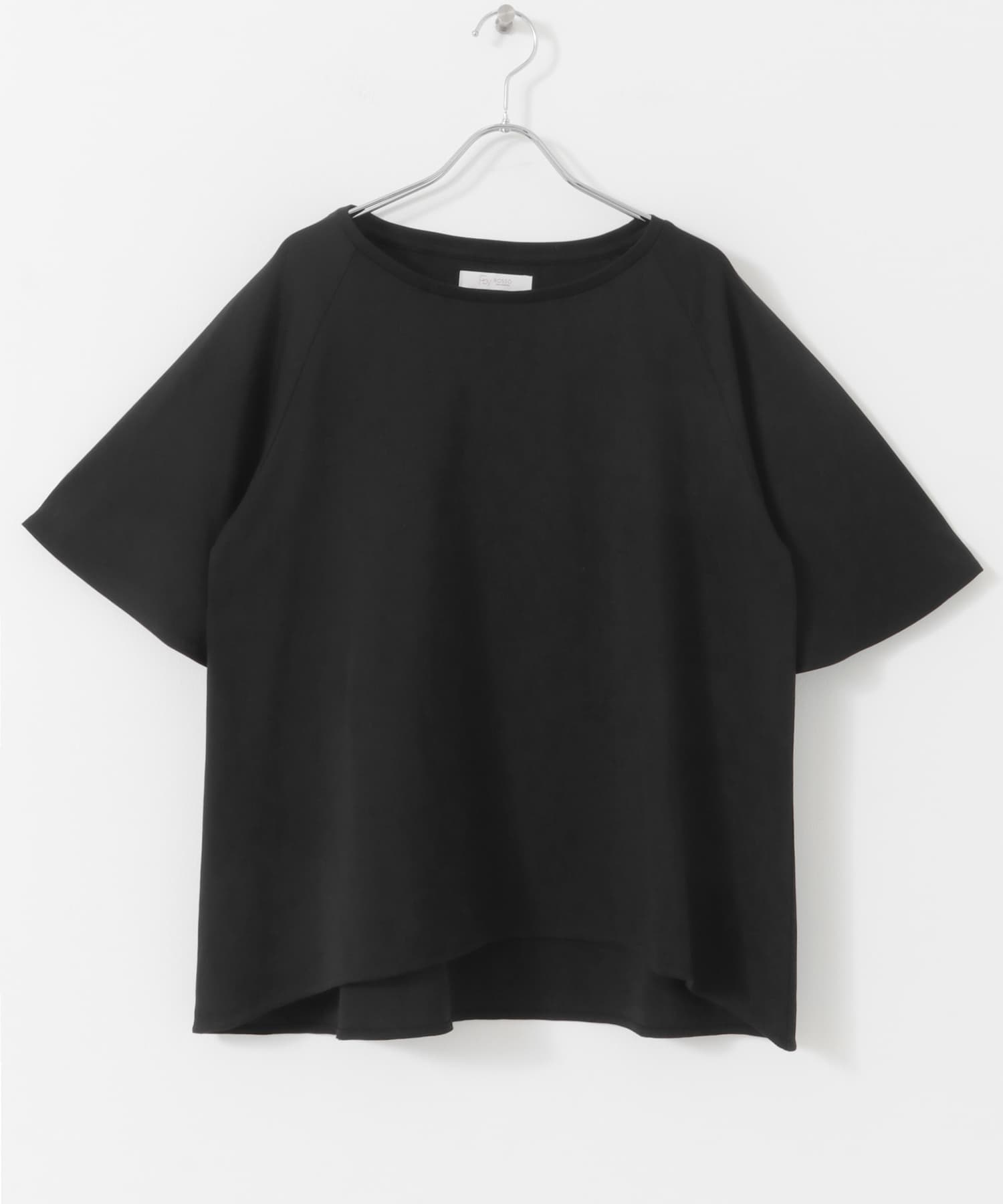 リンネル8月号掲載『UR TECH』Fby ROSSO　UVCUTバックテールフレアスリーブTシャツ BLACK FREE