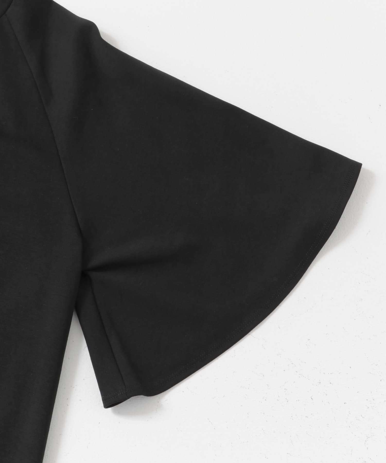 リンネル8月号掲載『UR TECH』Fby ROSSO　UVCUTバックテールフレアスリーブTシャツ BLACK FREE
